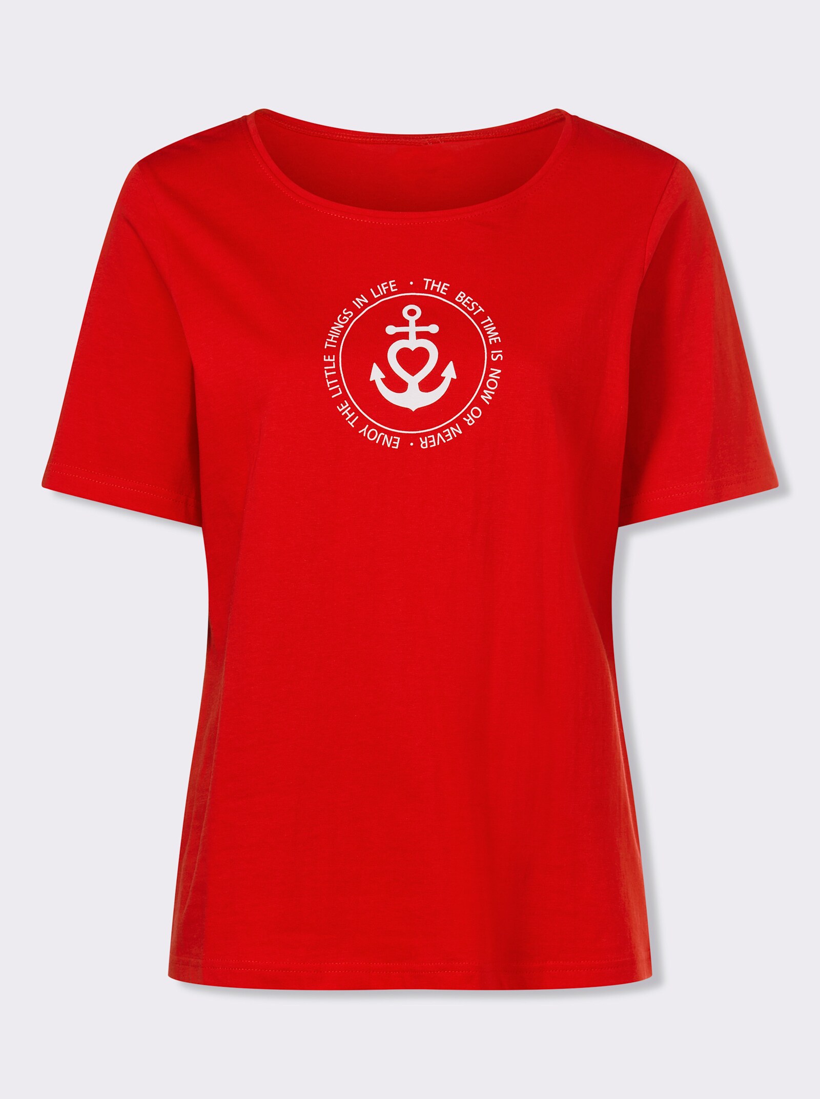 Shirt met korte mouwen in marinelook - rood