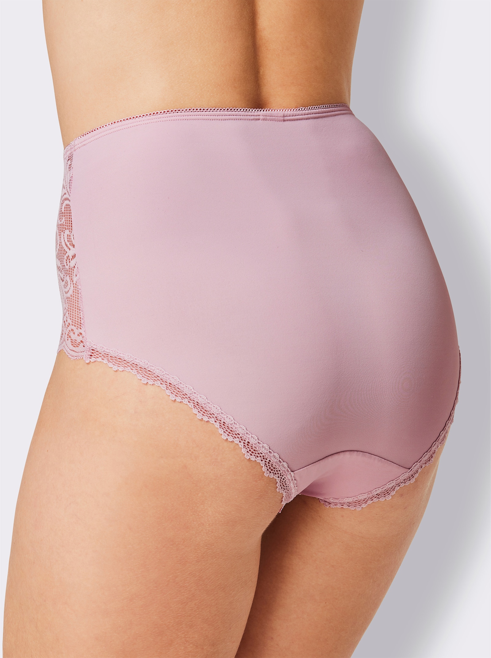 wäschepur Tailleslip met inzet van kant - roze