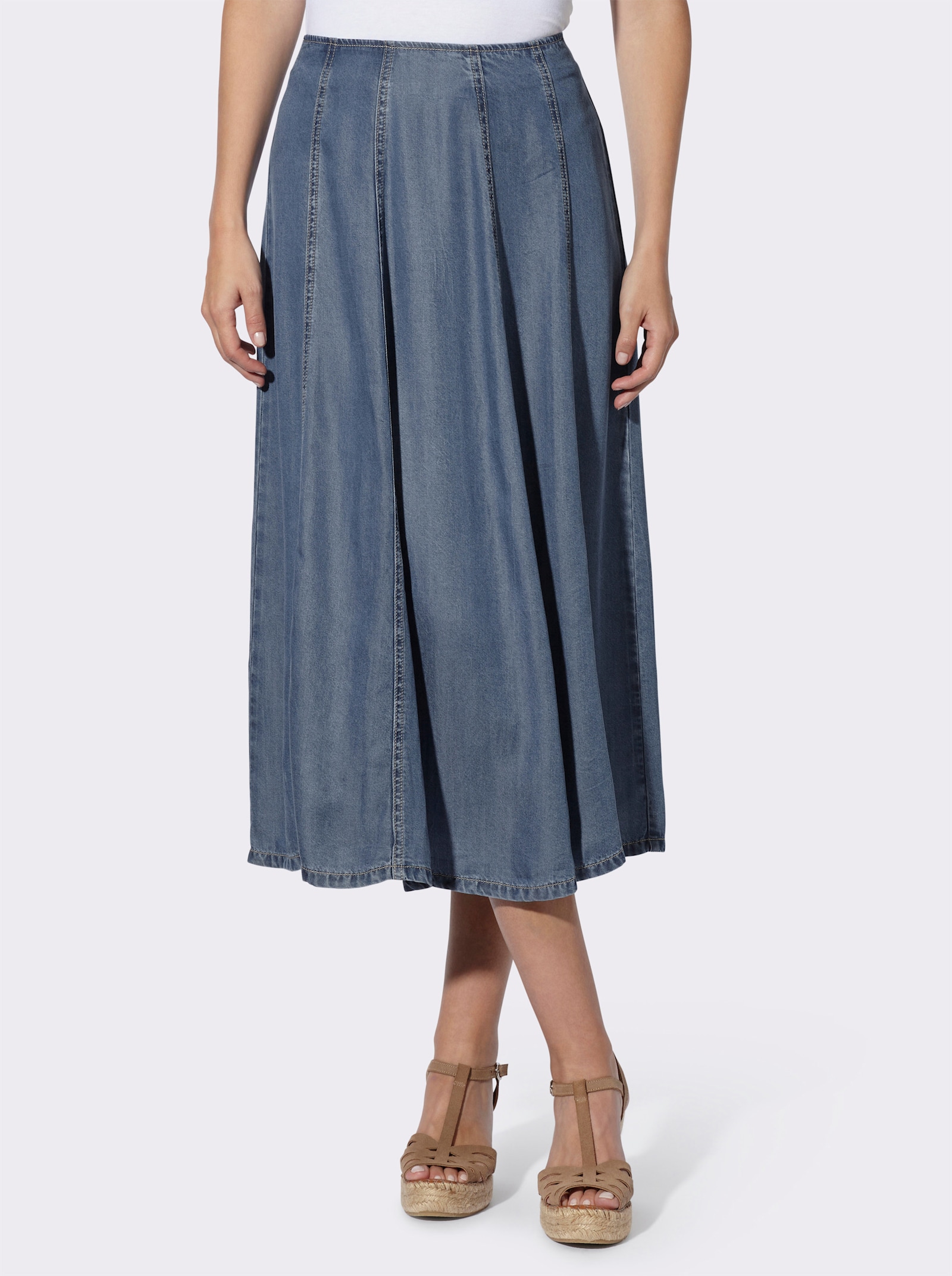 heine Bahnenrock in Jeans-Optik - blue-bleached