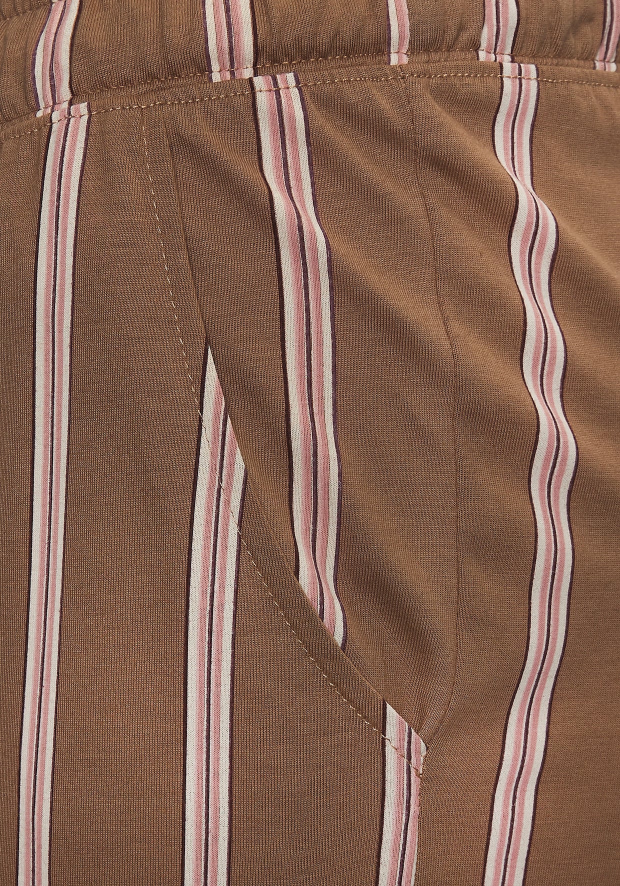 LASCANA Bas de pyjama - marron à rayures