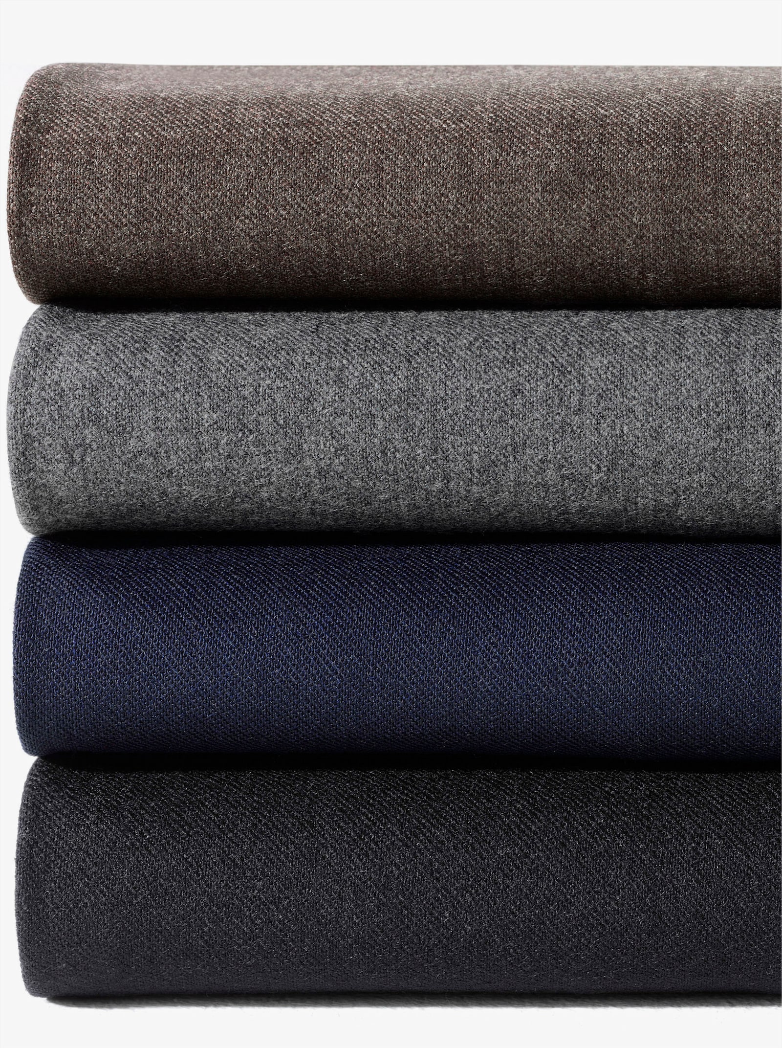 Wollrock mit seitlichem Dehnbund - braun-meliert