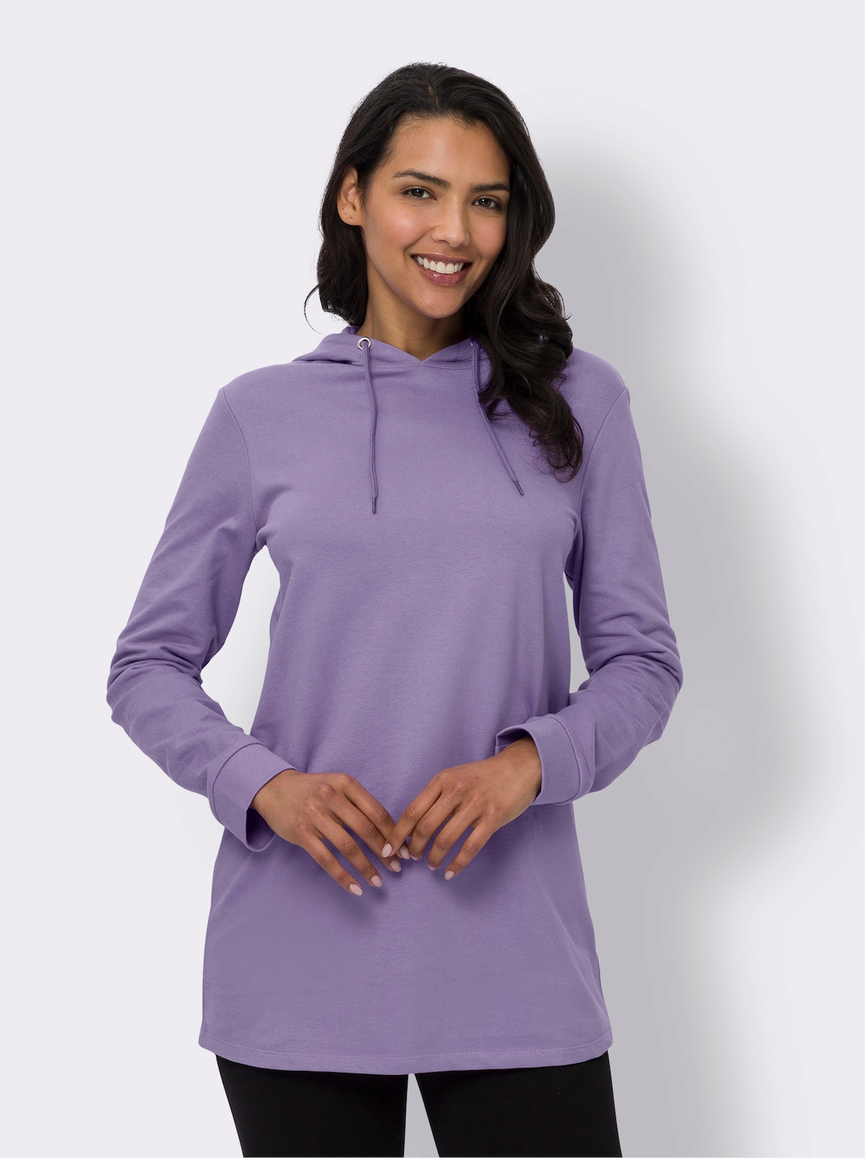 Lång sweatshirt - lavendel