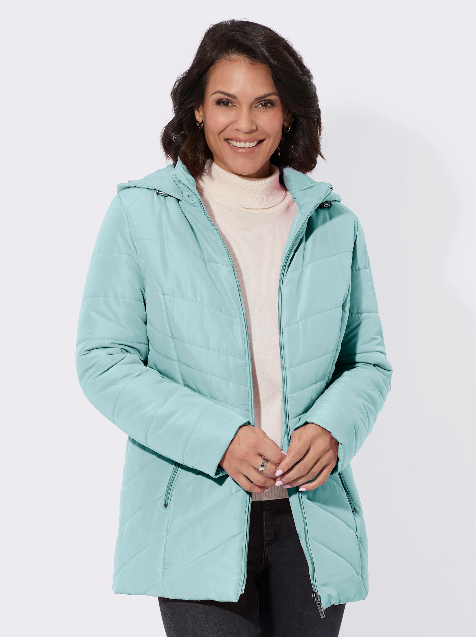 Steppjacke mit Innentasche - kalkmint