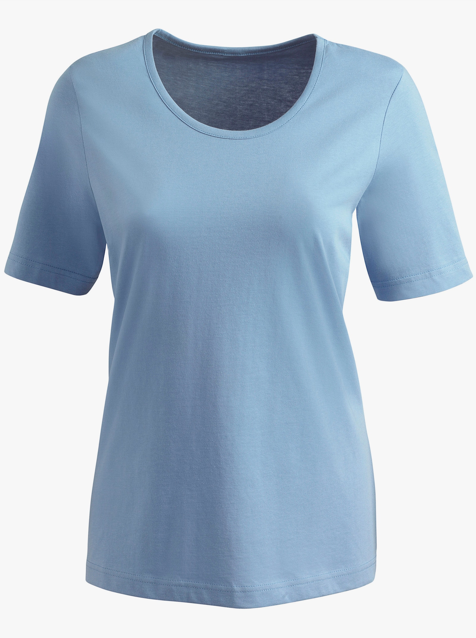 Shirt met korte mouwen in getailleerd model - bleu