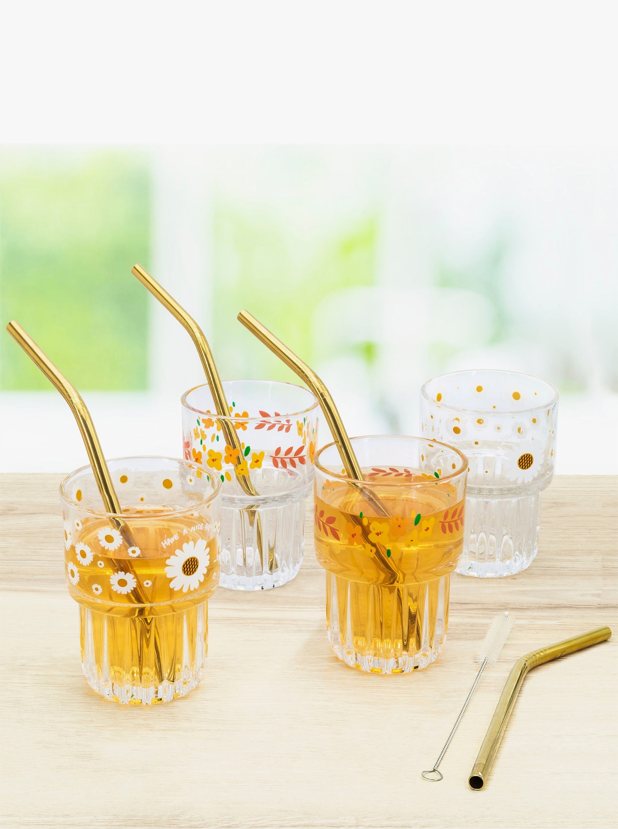 Gläser-Set - goldfarben