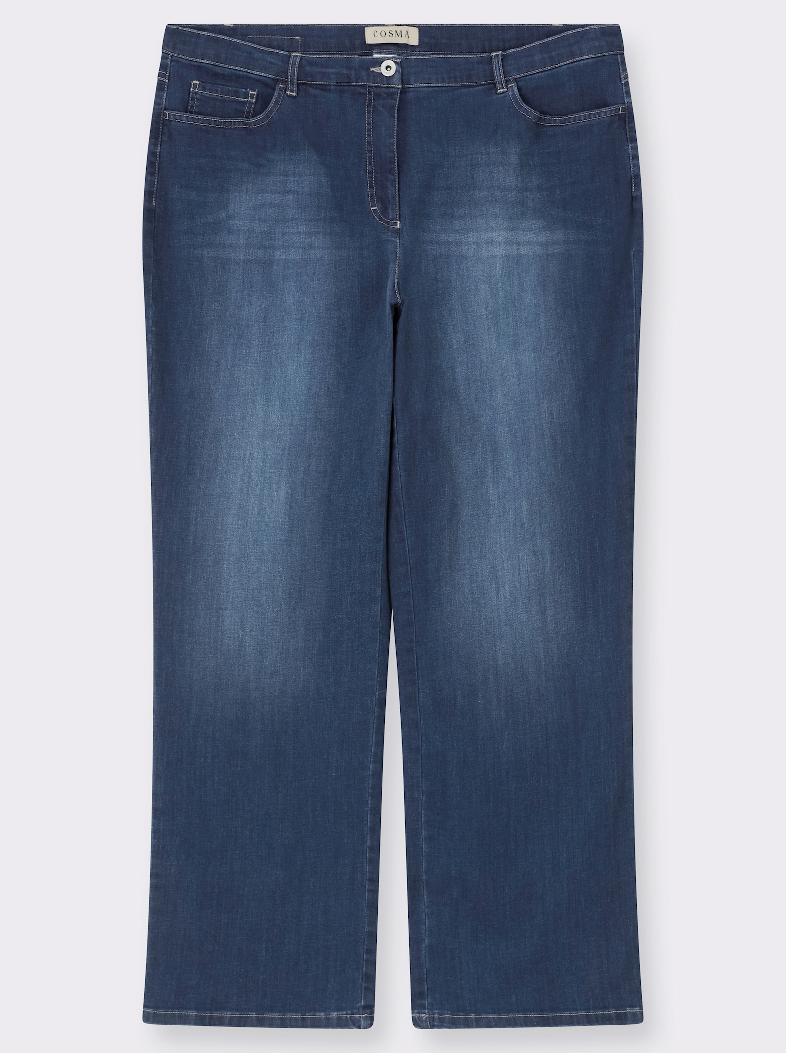 Cosma Gerade Jeans mit Stickerei - blue-stone-washed