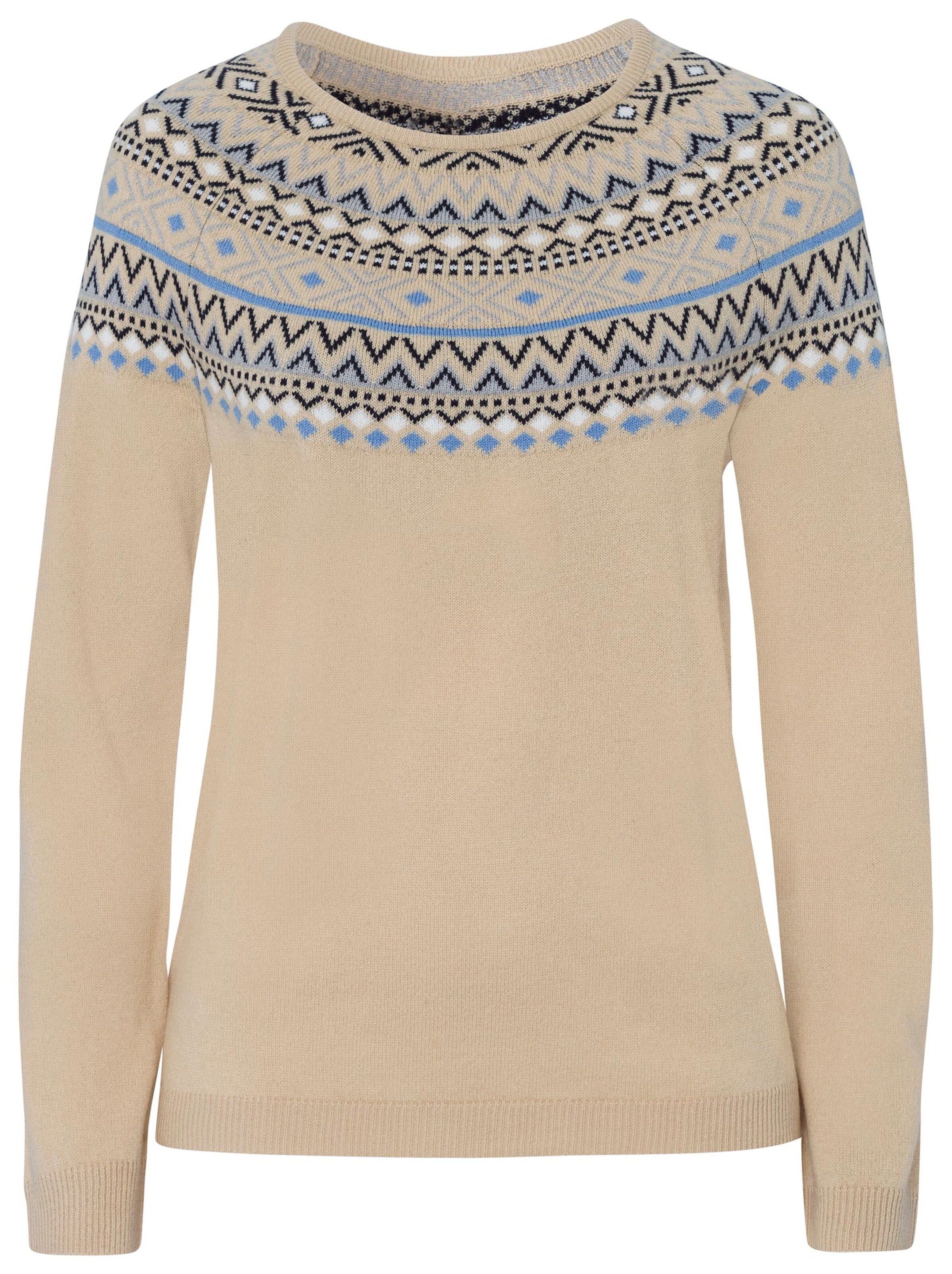 Pullover - sand-gemustert