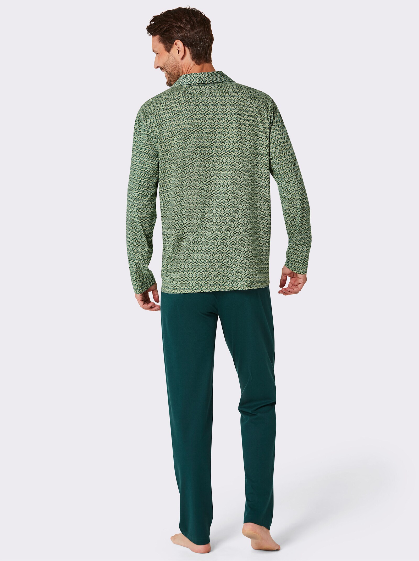 KINGsCLUB Pyjama - grün-bedruckt