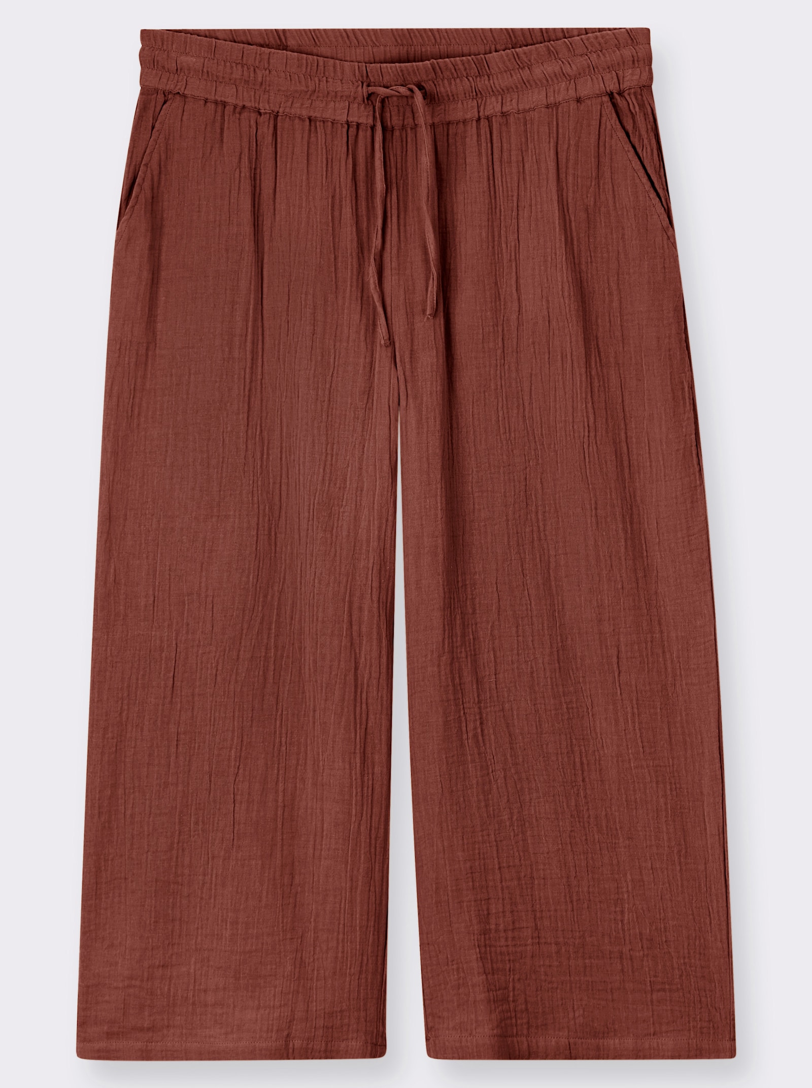 Culotte in Struktur-Qualität - rotbraun