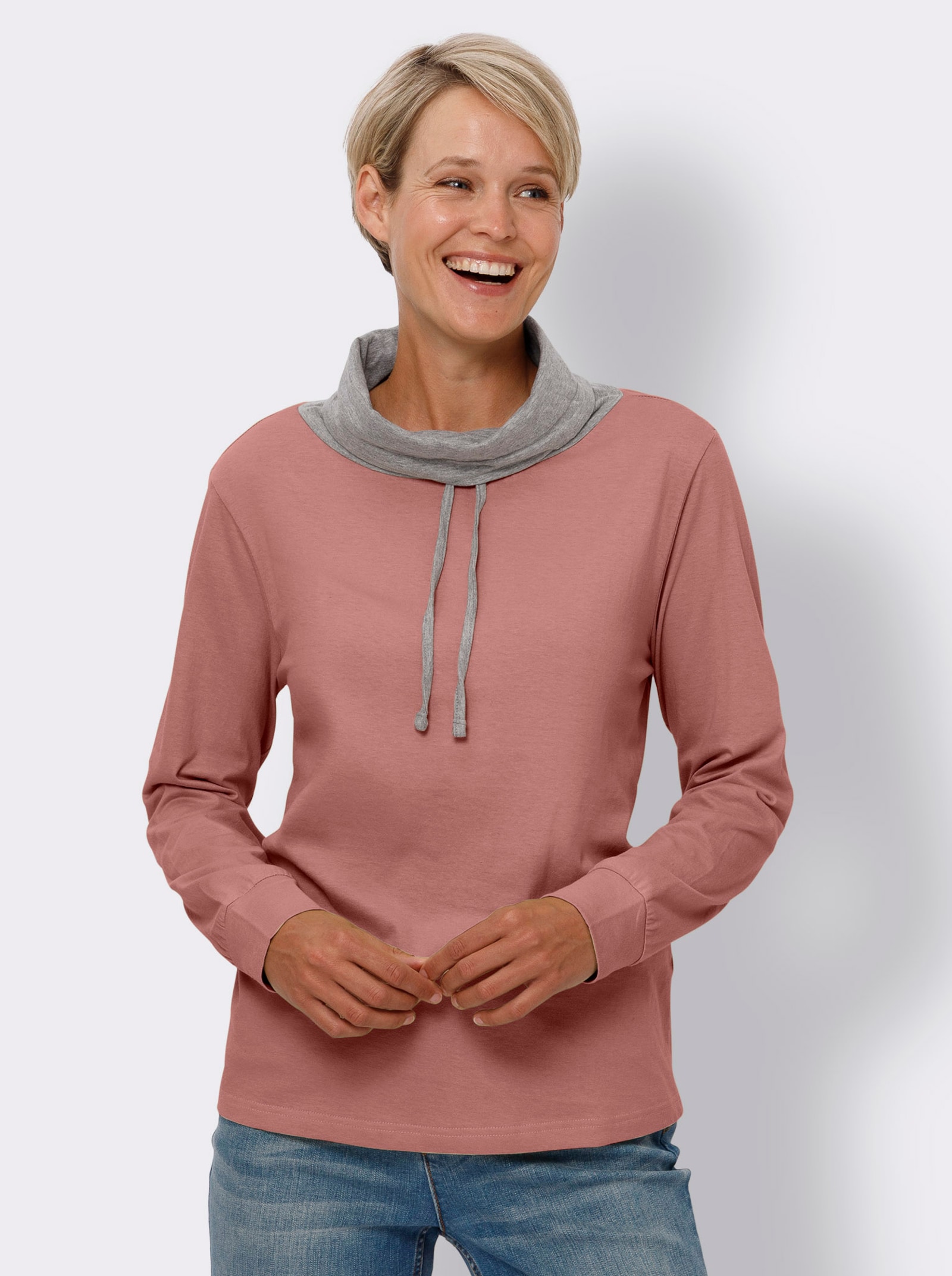 Tričko s rolákovým golierom a dlhými rukávmi - palisander-si.