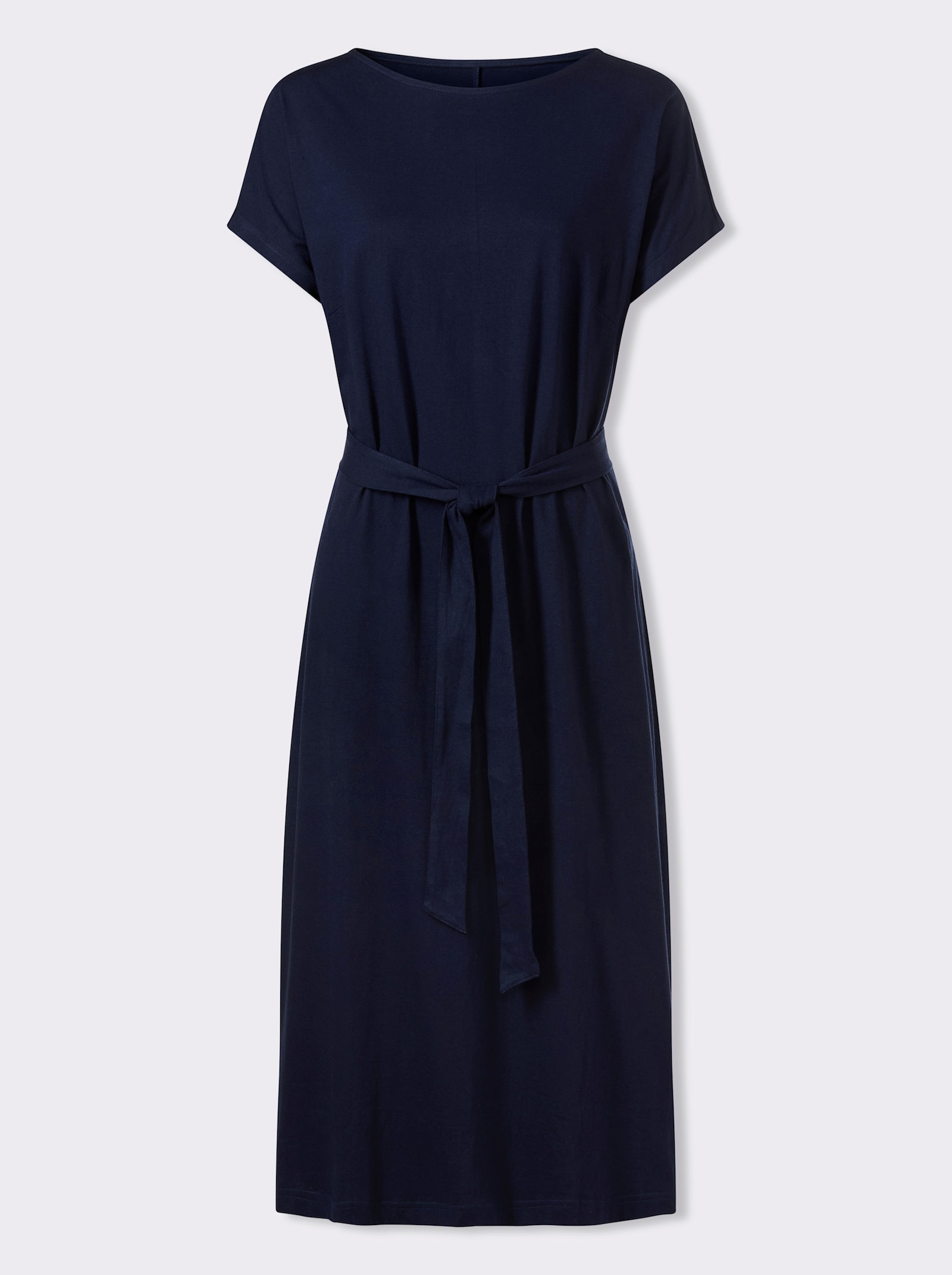 Jerseyjurk met boothals - marine