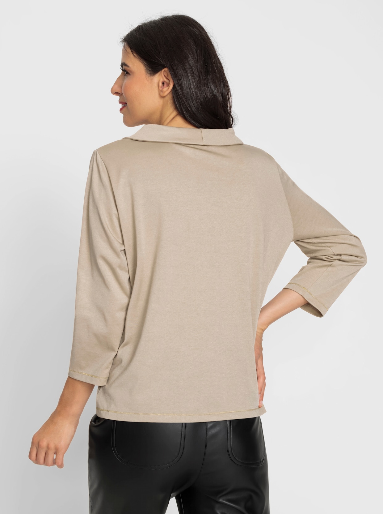 heine T-shirt à manches 3/4 - beige