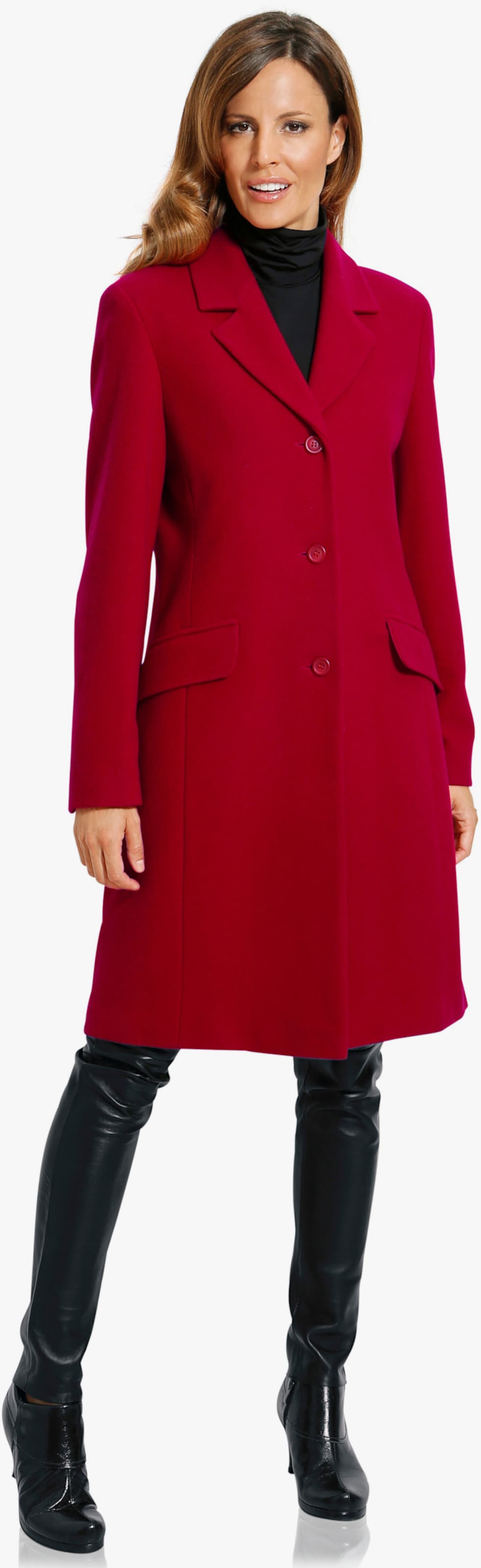 heine Manteau court avec épaulettes - rouge