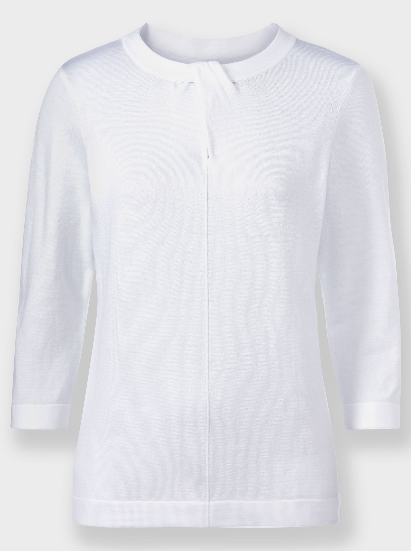 heine Pull à manches 3/4 avec nœud - blanc