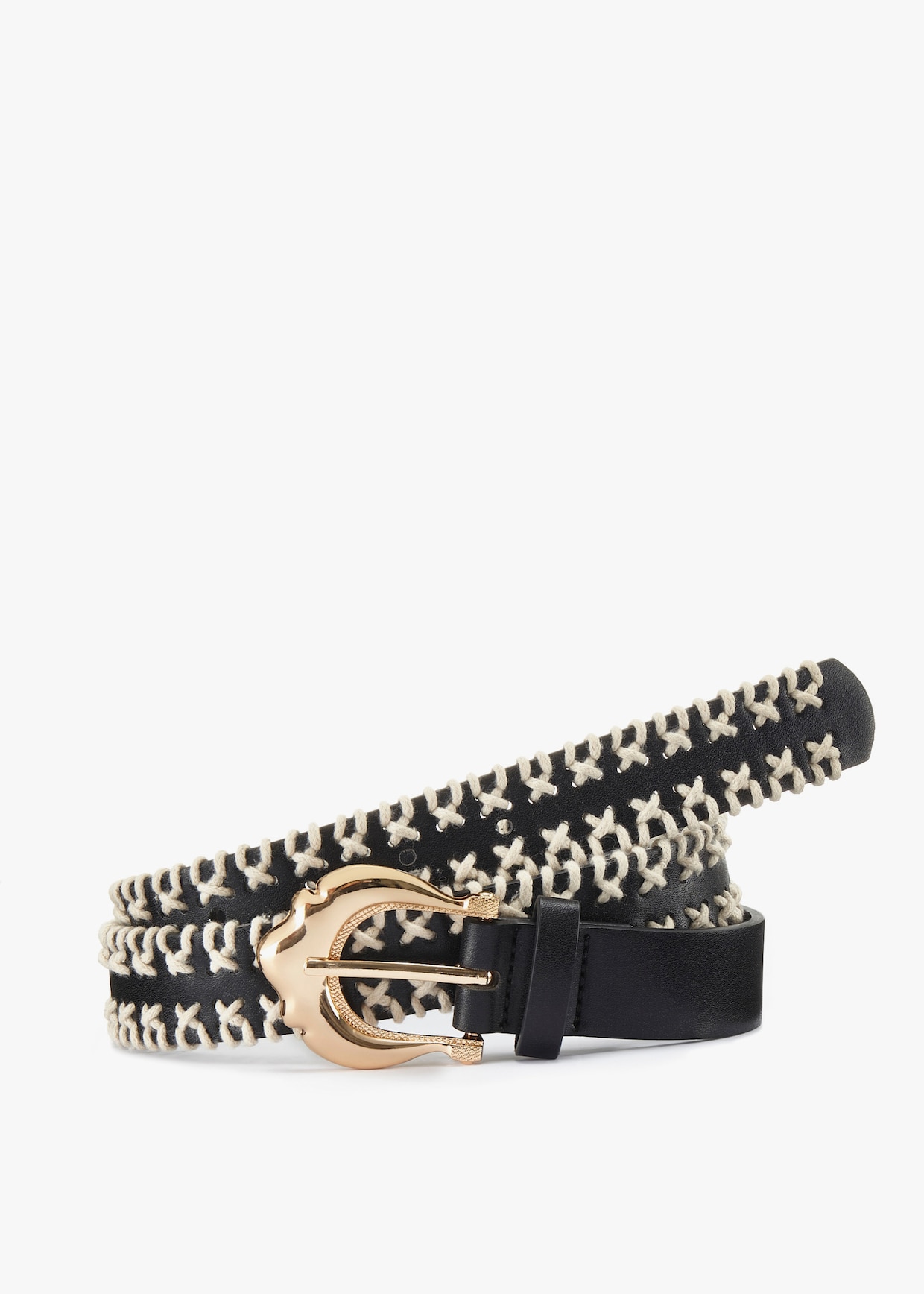 LASCANA ceinture hanches - noir/beige