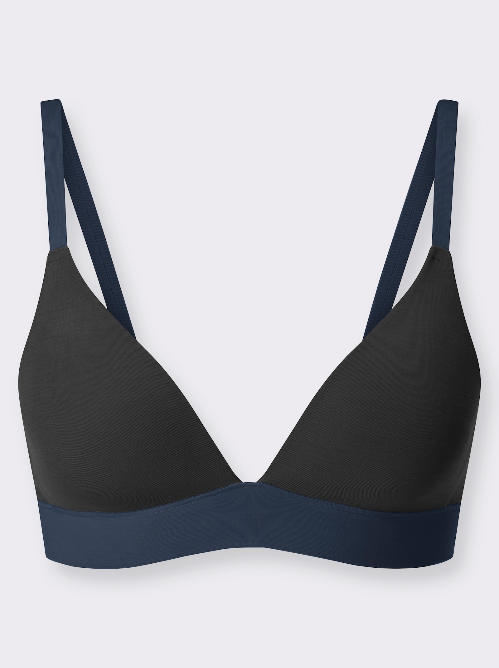 Naturana T-Shirt-BH ohne Bügel in Modal-Qualität - schwarz