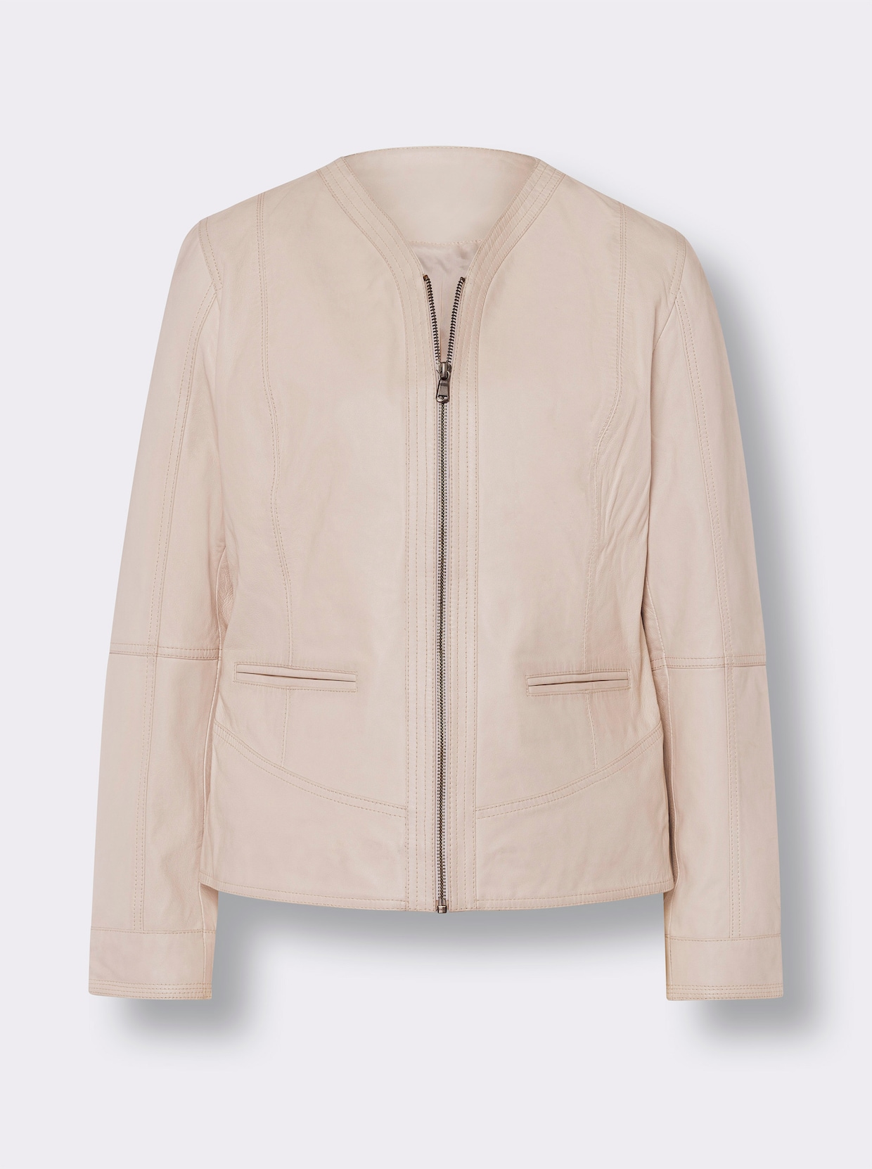 heine Lederjacke - elfenbein