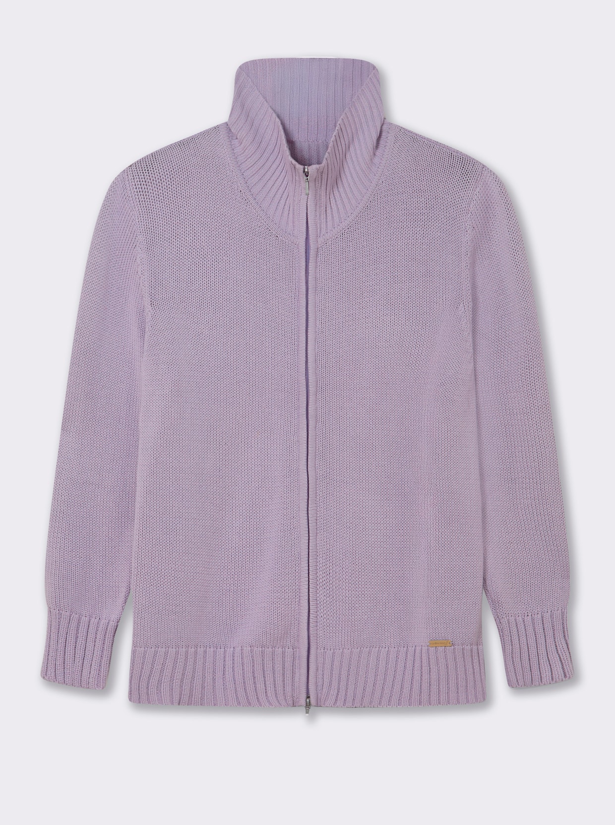 Strickjacke mit 2-Wege-Reißverschluss - flieder