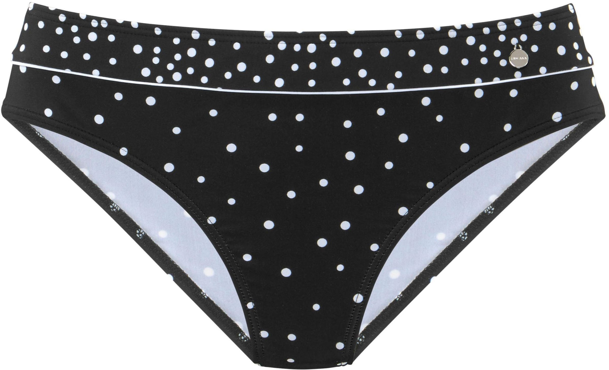 EL BI  günstig Kaufen-Bikini-Hose in schwarz-weiß von LASCANA. Bikini-Hose in schwarz-weiß von LASCANA <![CDATA[Nachhaltiges, recyceltes Obermaterial: 82% Polyamid, 18% Elasthan. Futter: 100% Polyester]]>. 