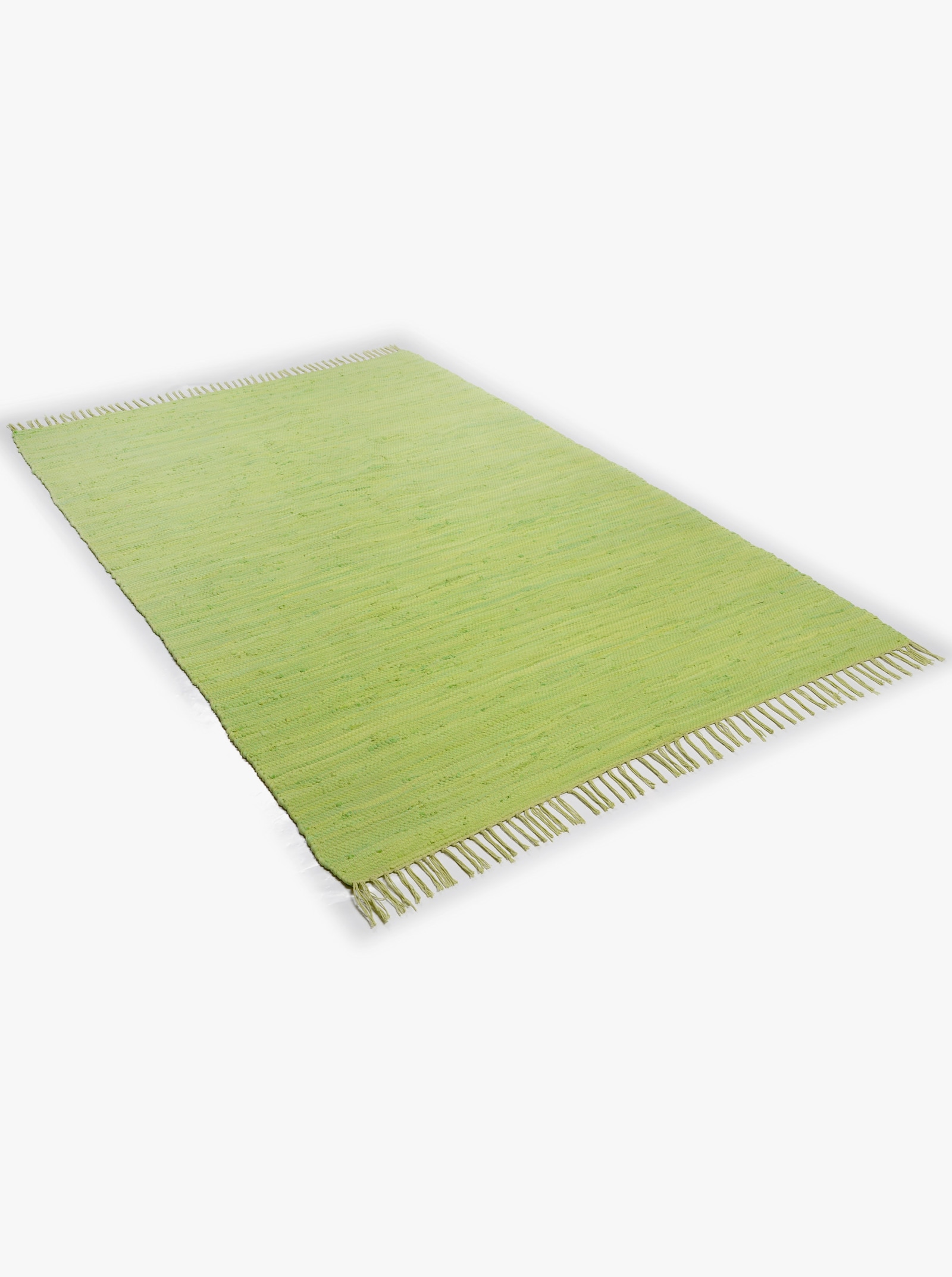 Theko Handwebteppich - hellgrün