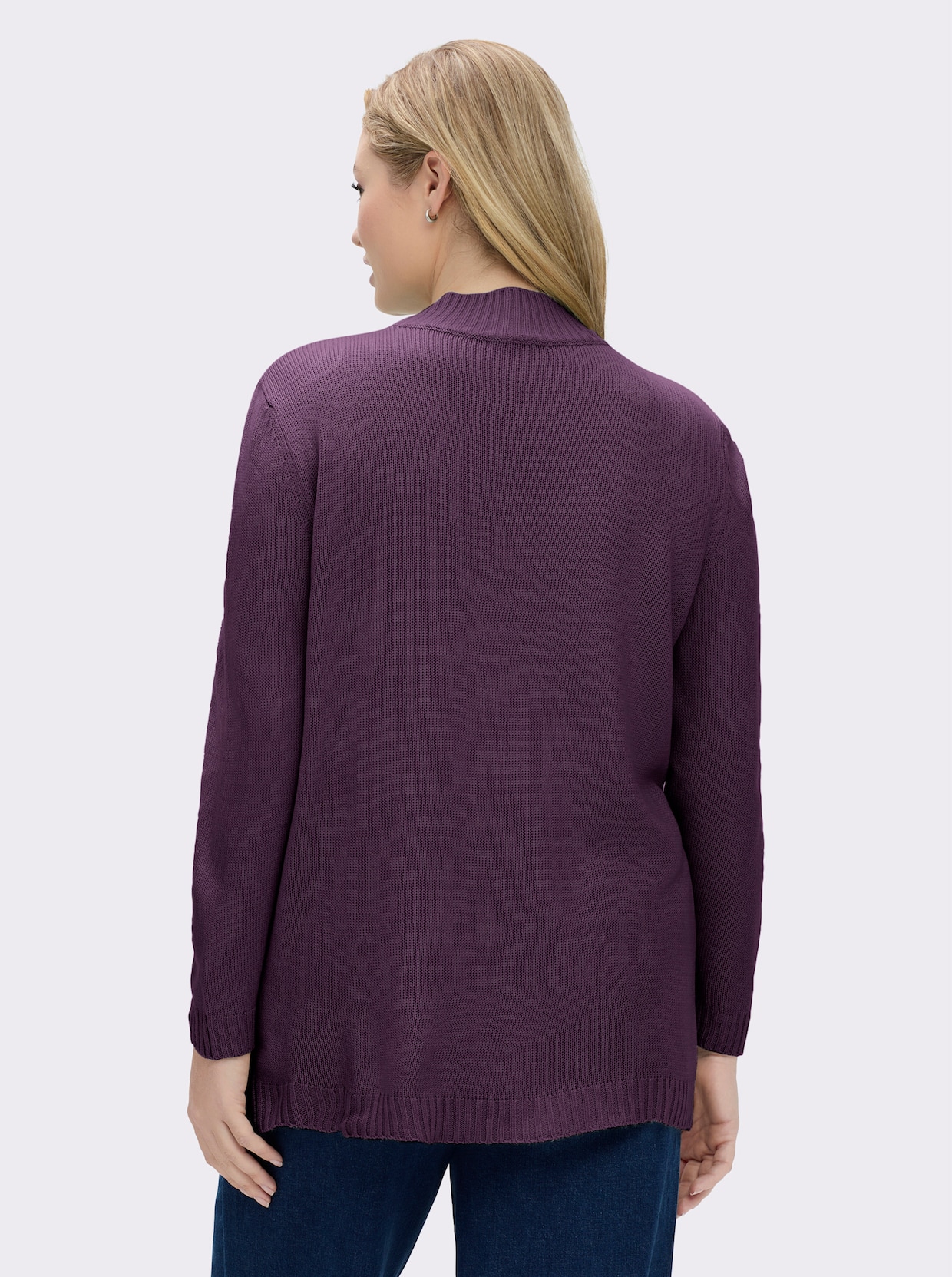 Longpullover mit Stehkragen - traube