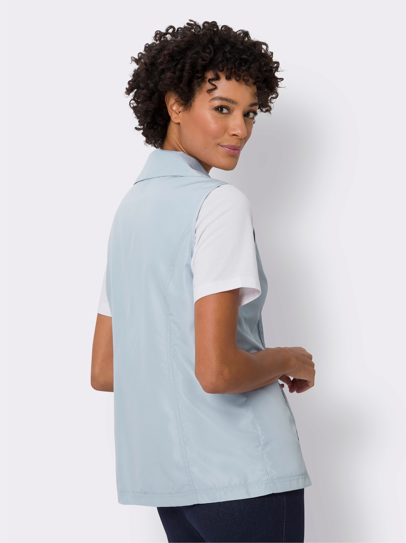 Weste mit Reissverschluss - hellblau