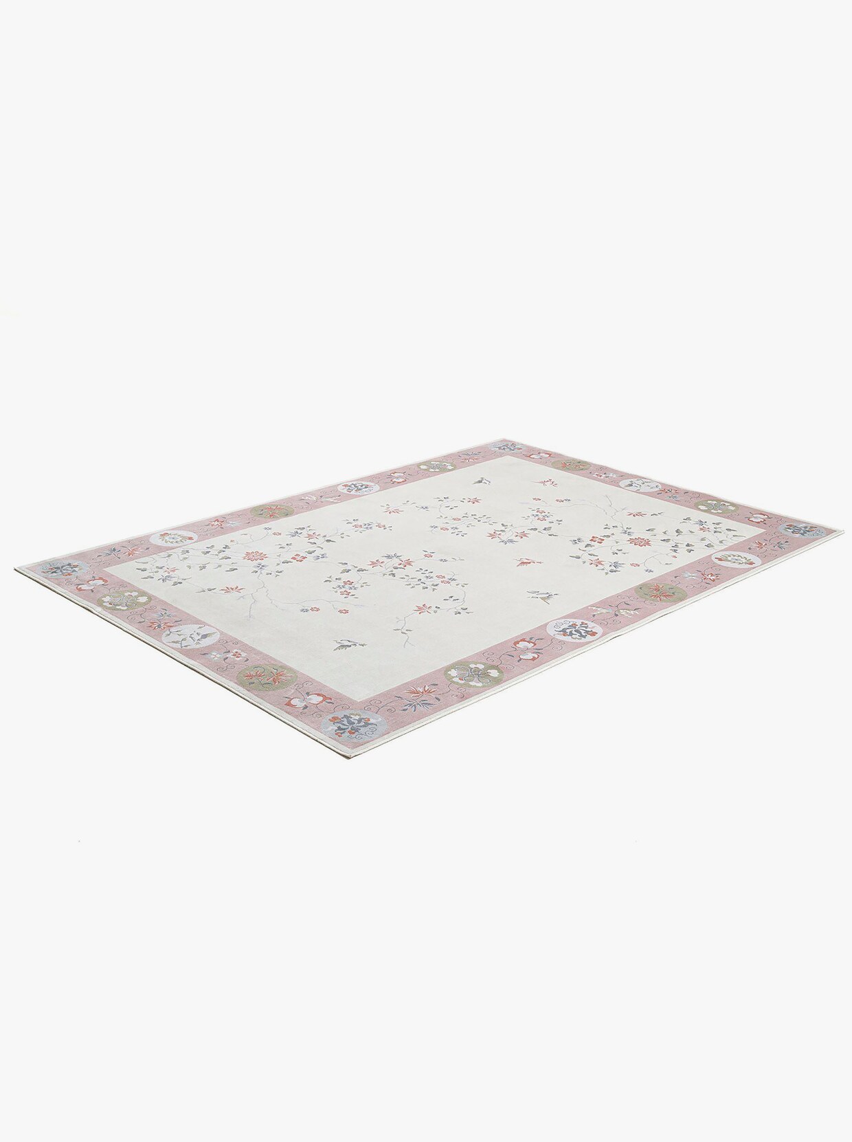 Theko Teppich - rosa