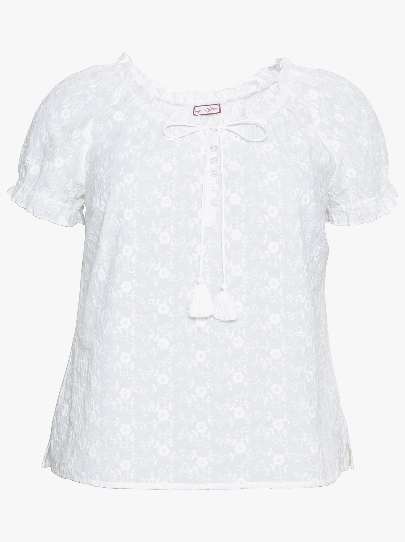 sheego by Joe Browns Tunika mit Lochstickerei - weiß