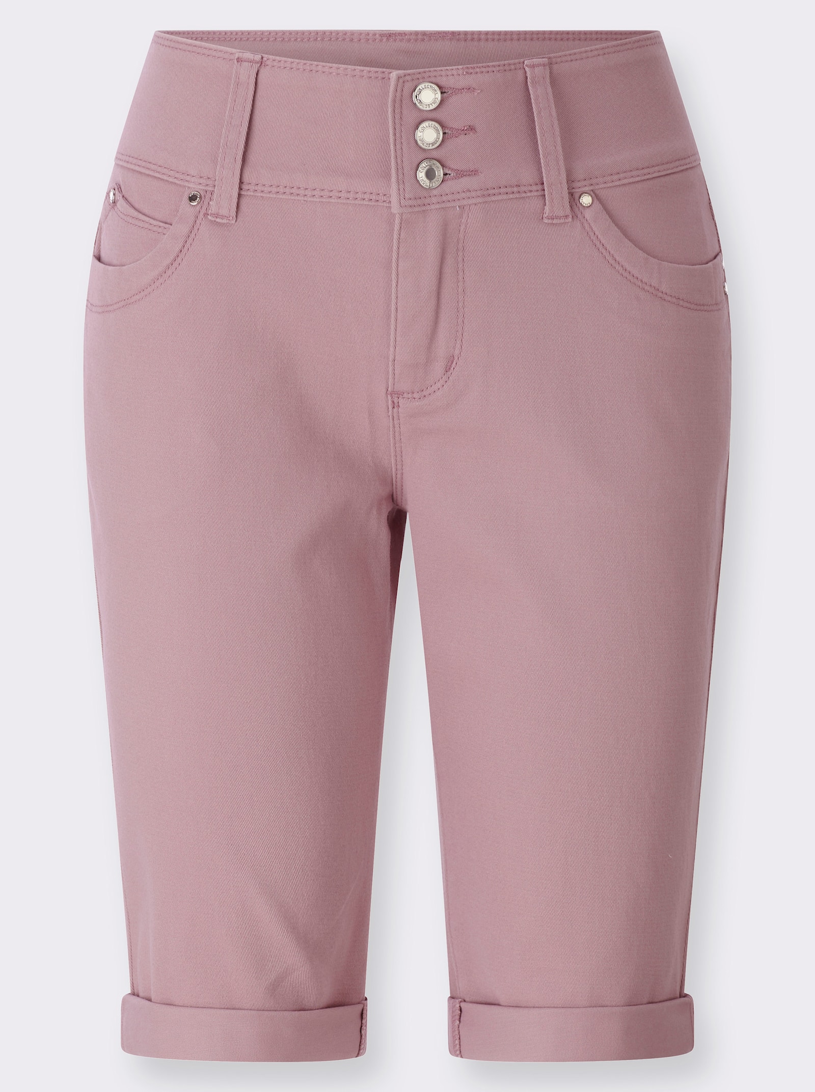 Bermudas mit gekrempeltem Saum - mauve