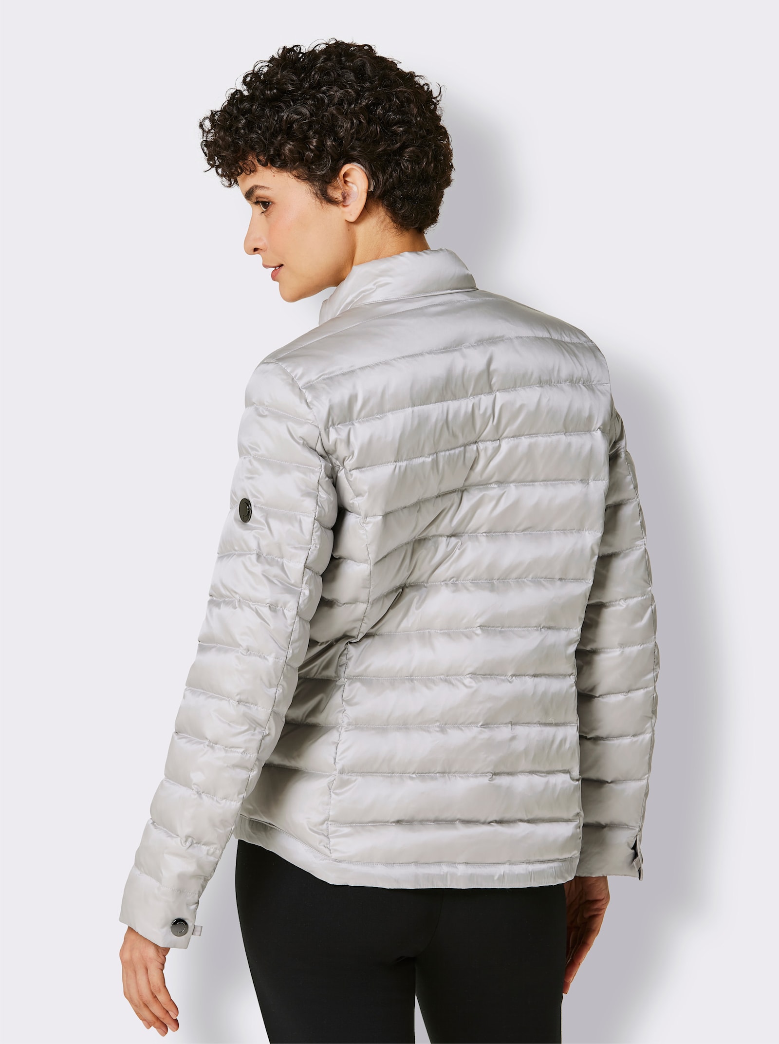 CREATION L PREMIUM Leichtdaunenjacke mit Pack-away-Beutel für unterwegs - hellgrau-grau