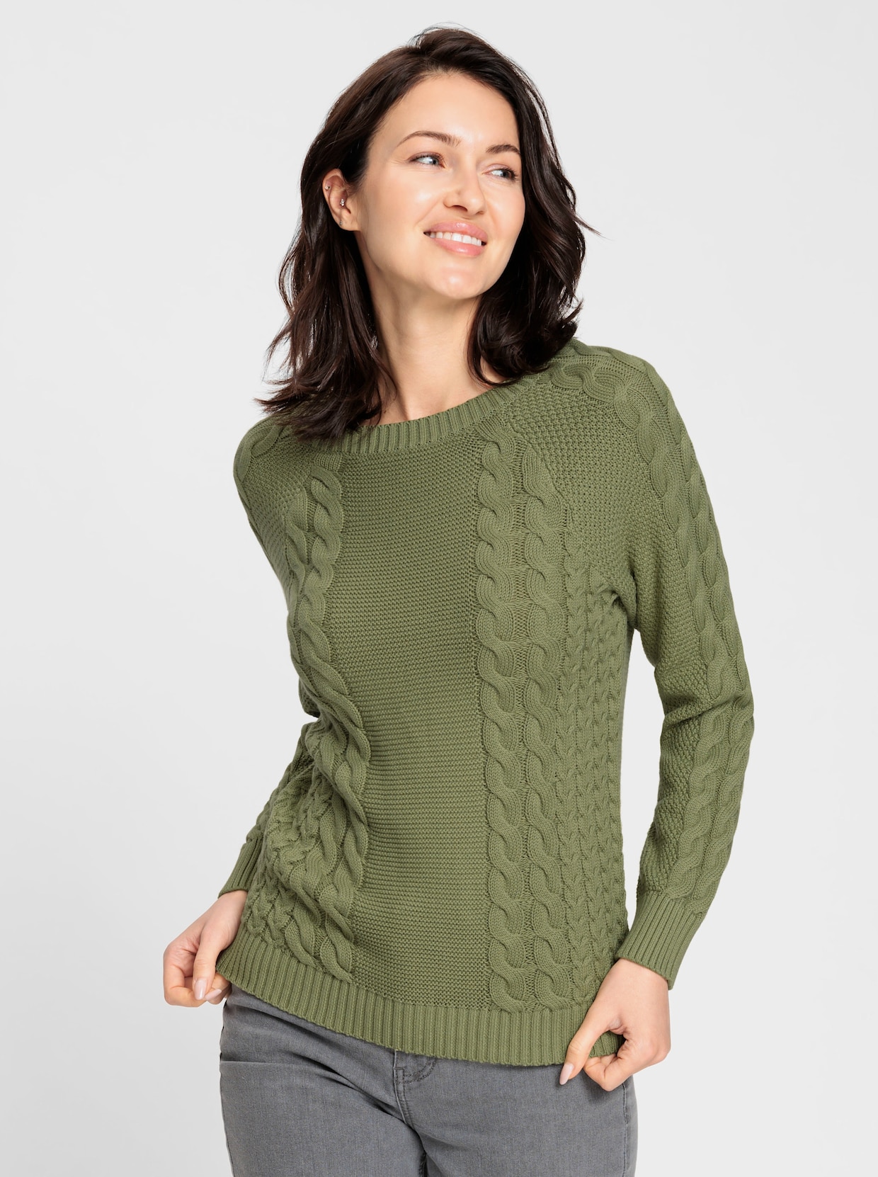 Strickpullover - schilf