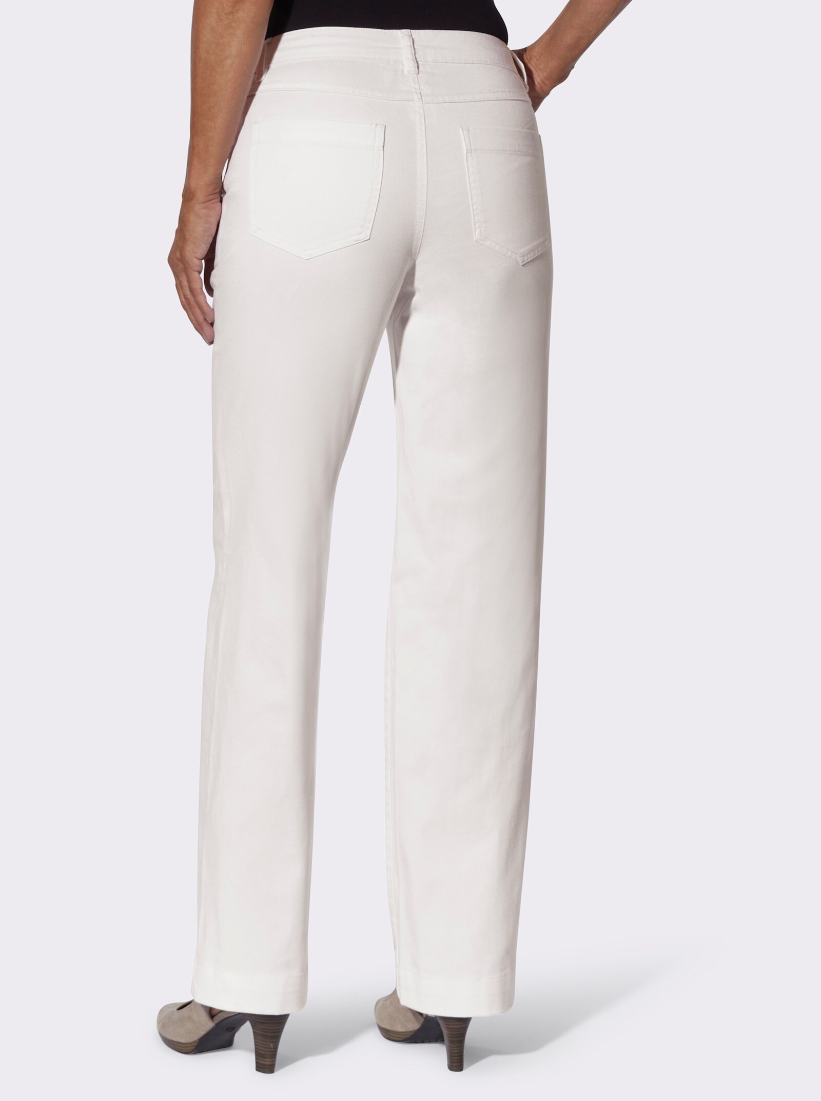 Gerade Jeans in Twill-Qualität - weiß