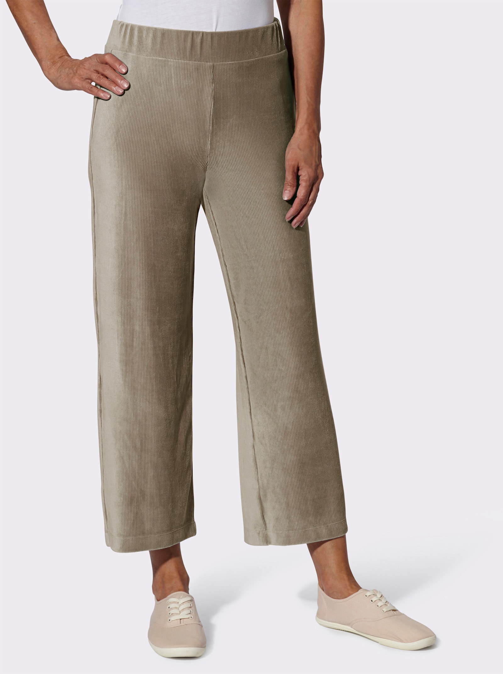 7/8-Hose mit Rundum-Dehnbund - taupe