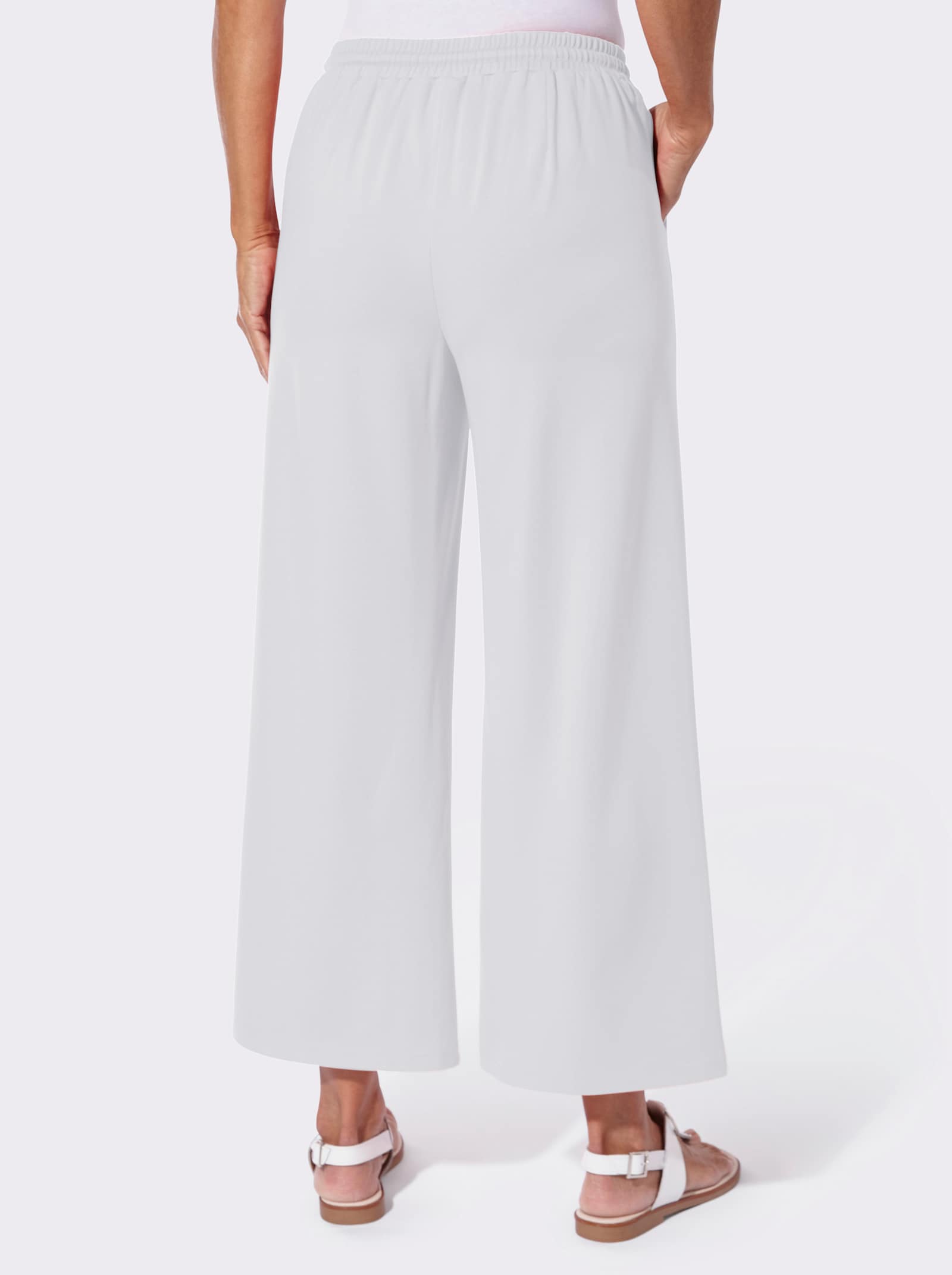 Jerseyhose in Culotte-Form - weiß