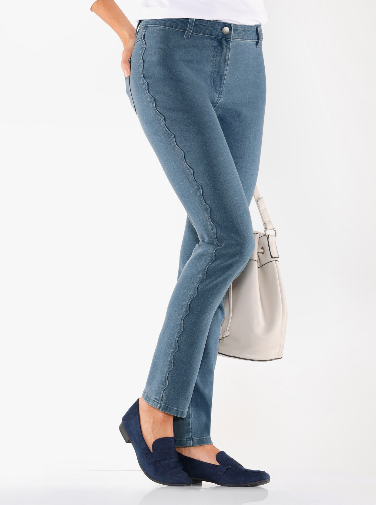 Jeans - blue-bleached