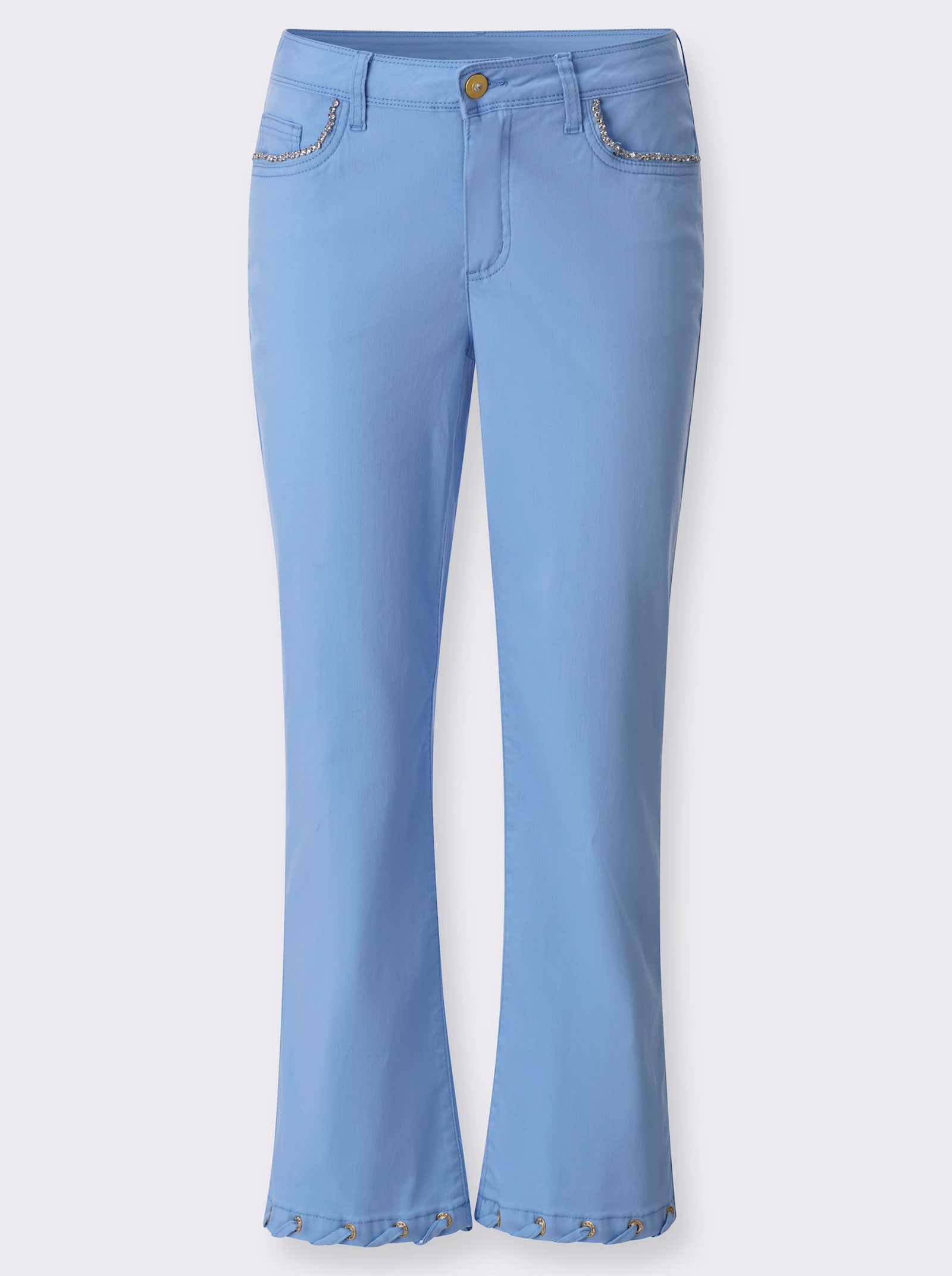 7/8-Jeans mit Push-up-Effekt - himmelblau