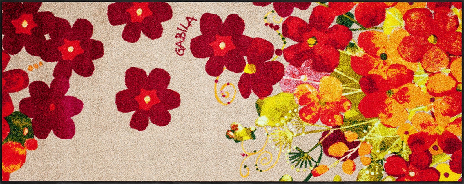 Salonloewe Fußmatte - taupe-rot