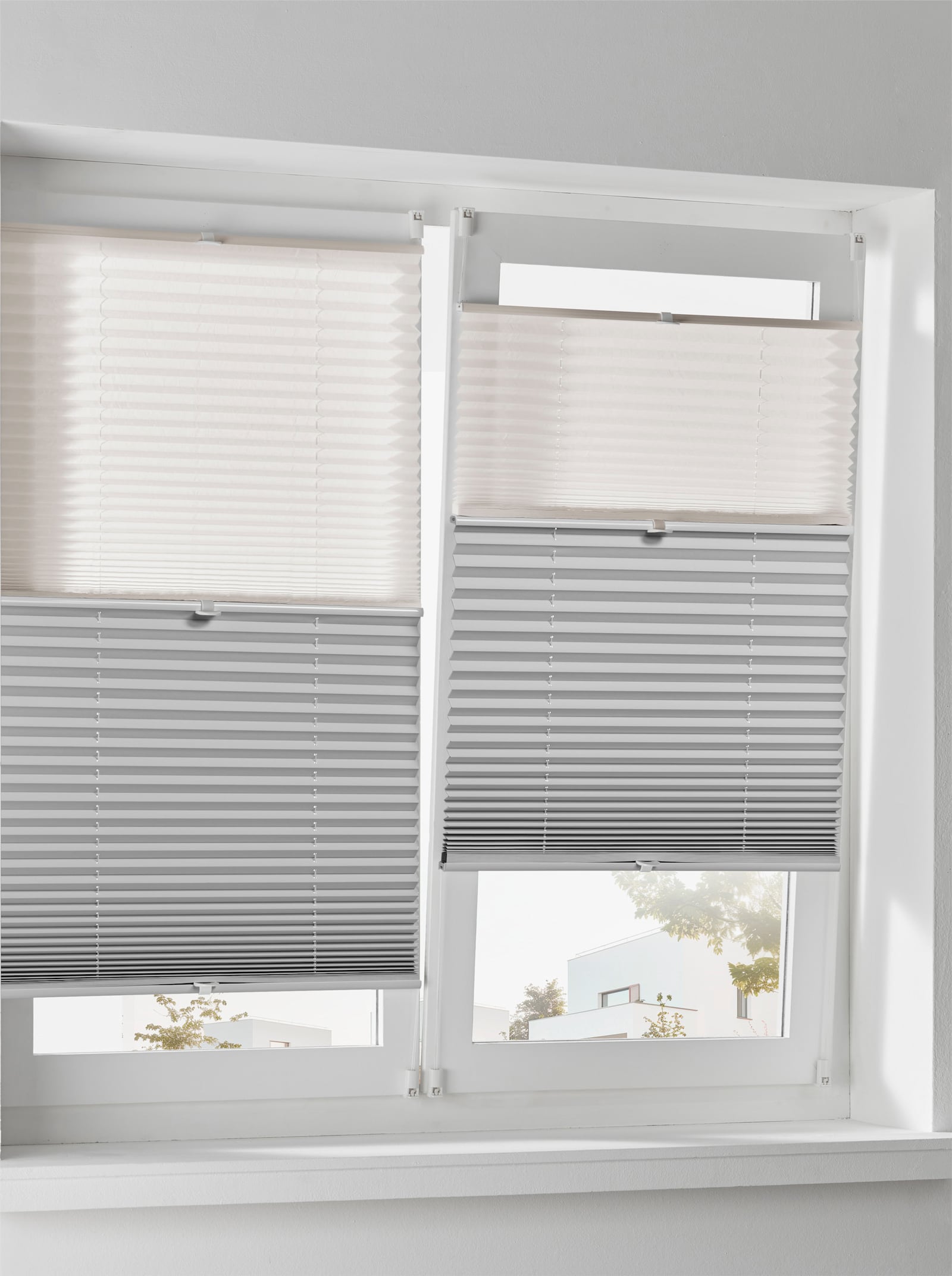 heine home Plisséjaloezie - wit/grijs