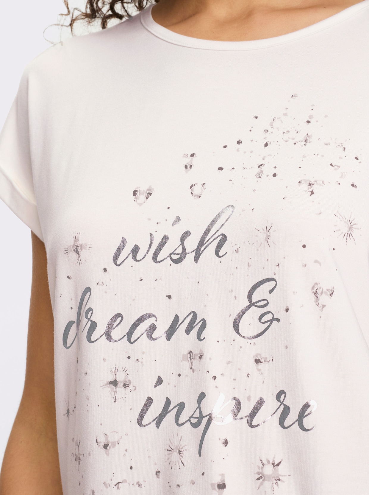heine T-shirt à manches courtes - écru-gris imprimé