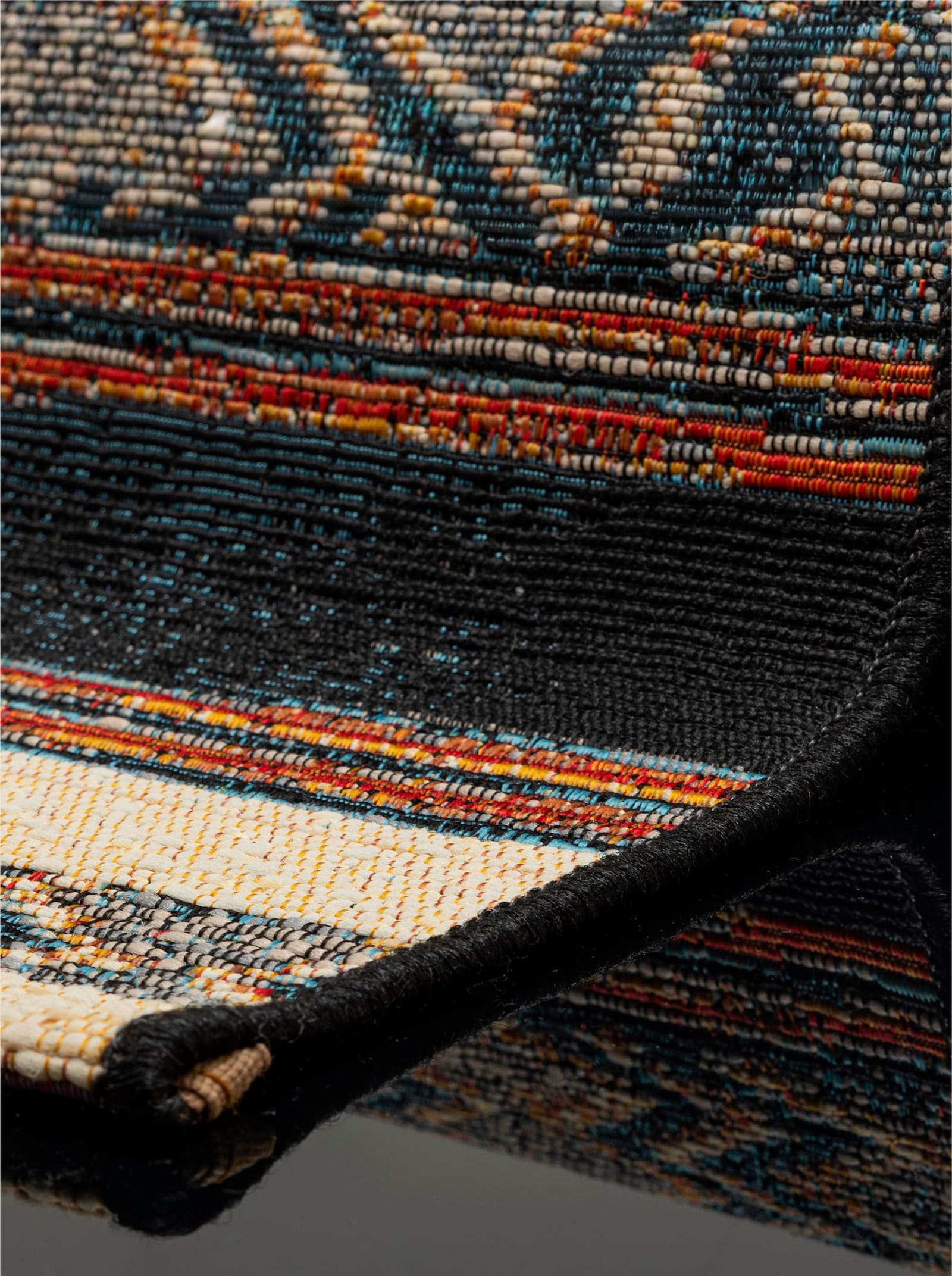 Theko Teppich - beige-gemustert