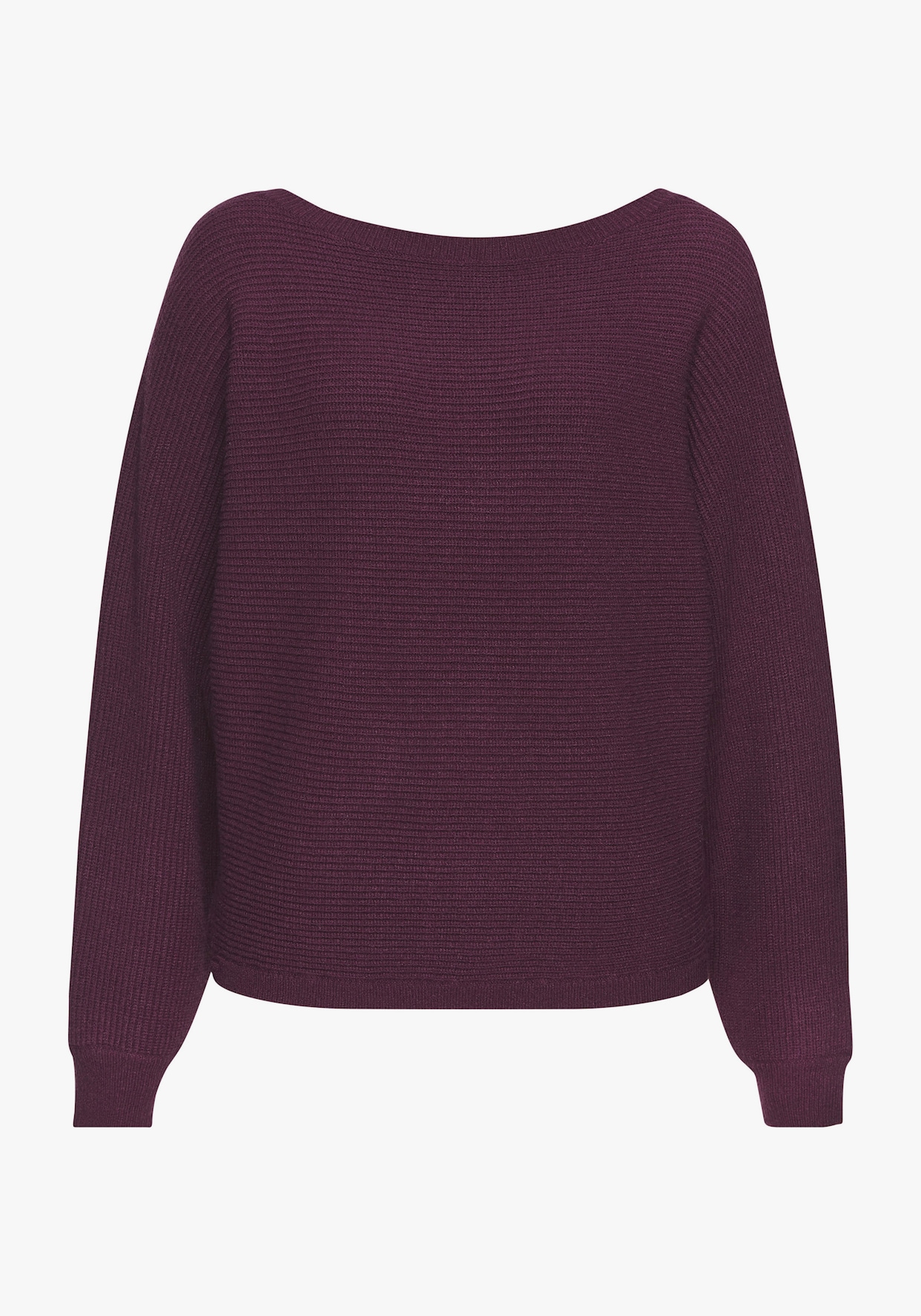 LASCANA Pullover met ronde hals - prune/bordeaux