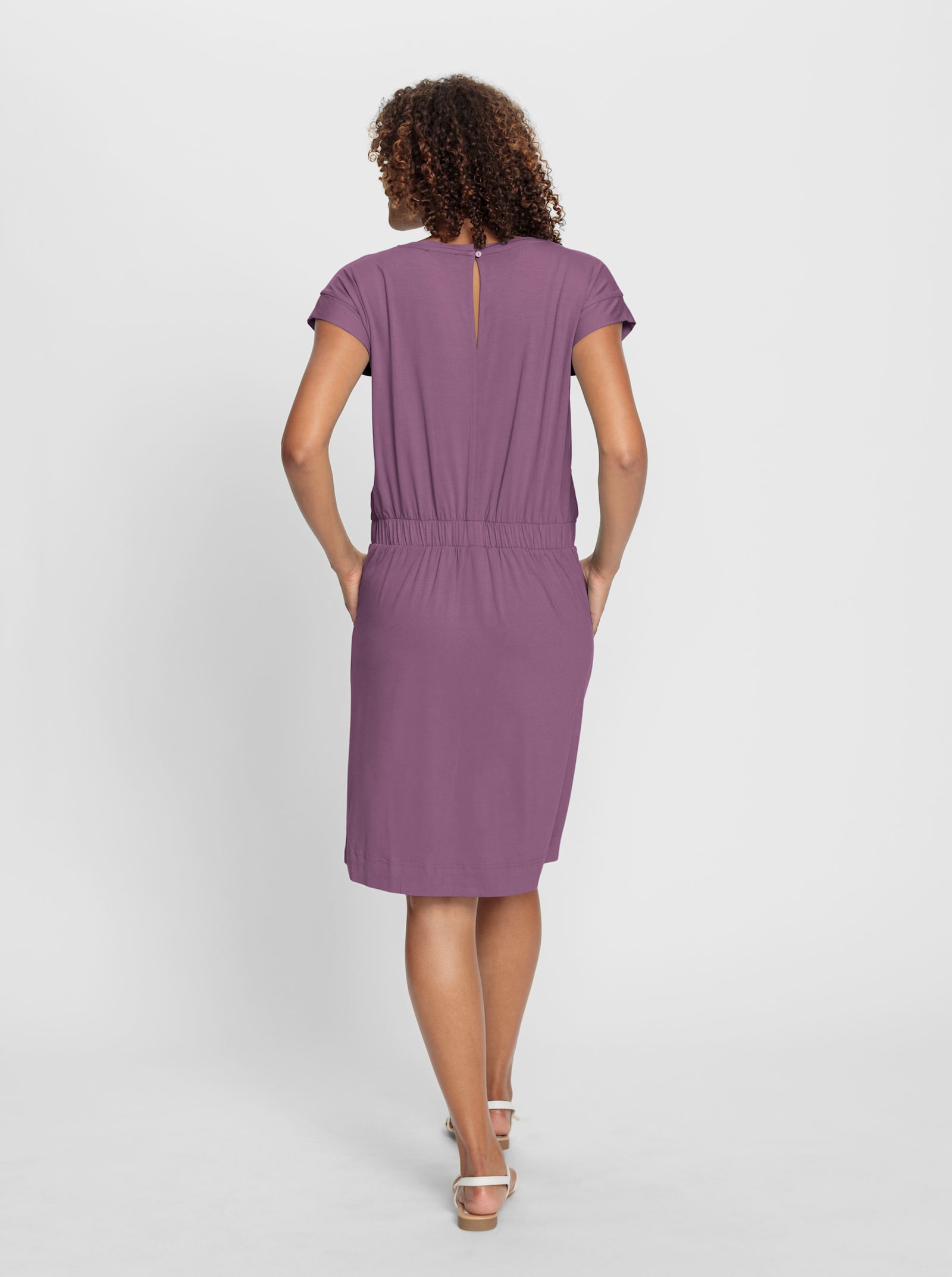 Jerseykleid im Viskose-Mix - violett