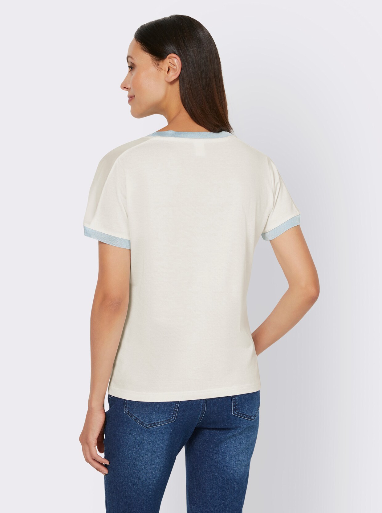 heine Shirt met korte mouwen - ecru