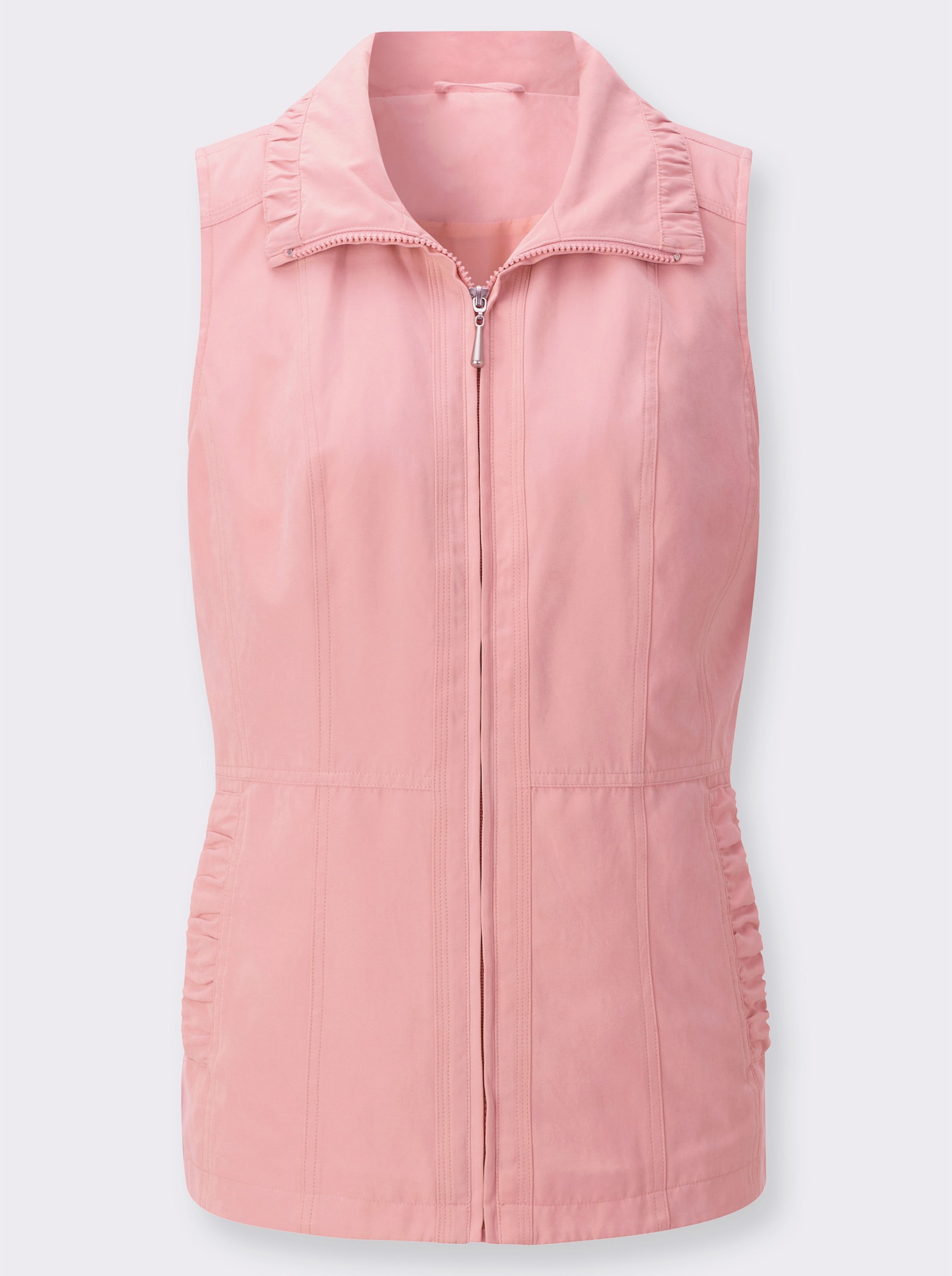 Weste mit Raffungen - hortensie