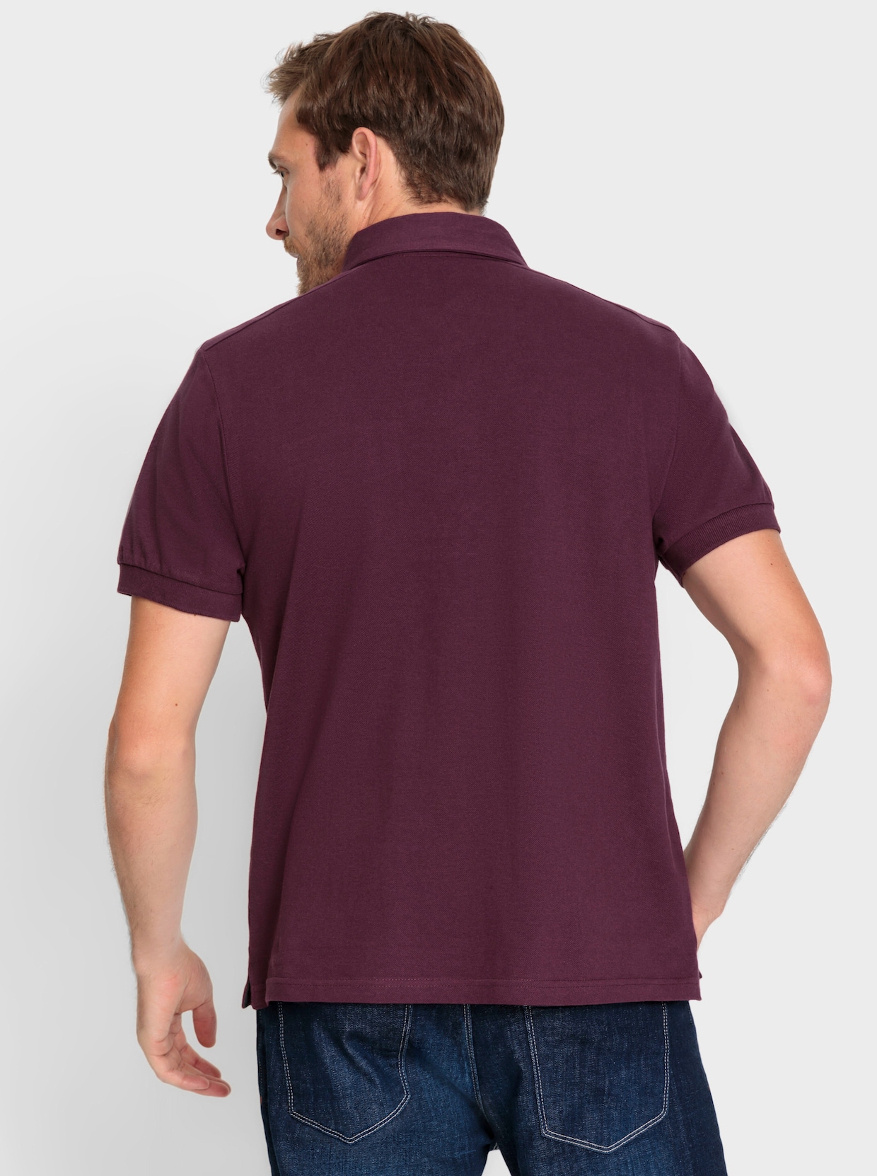 Marco Donati Kurzarm-Poloshirt - burgund