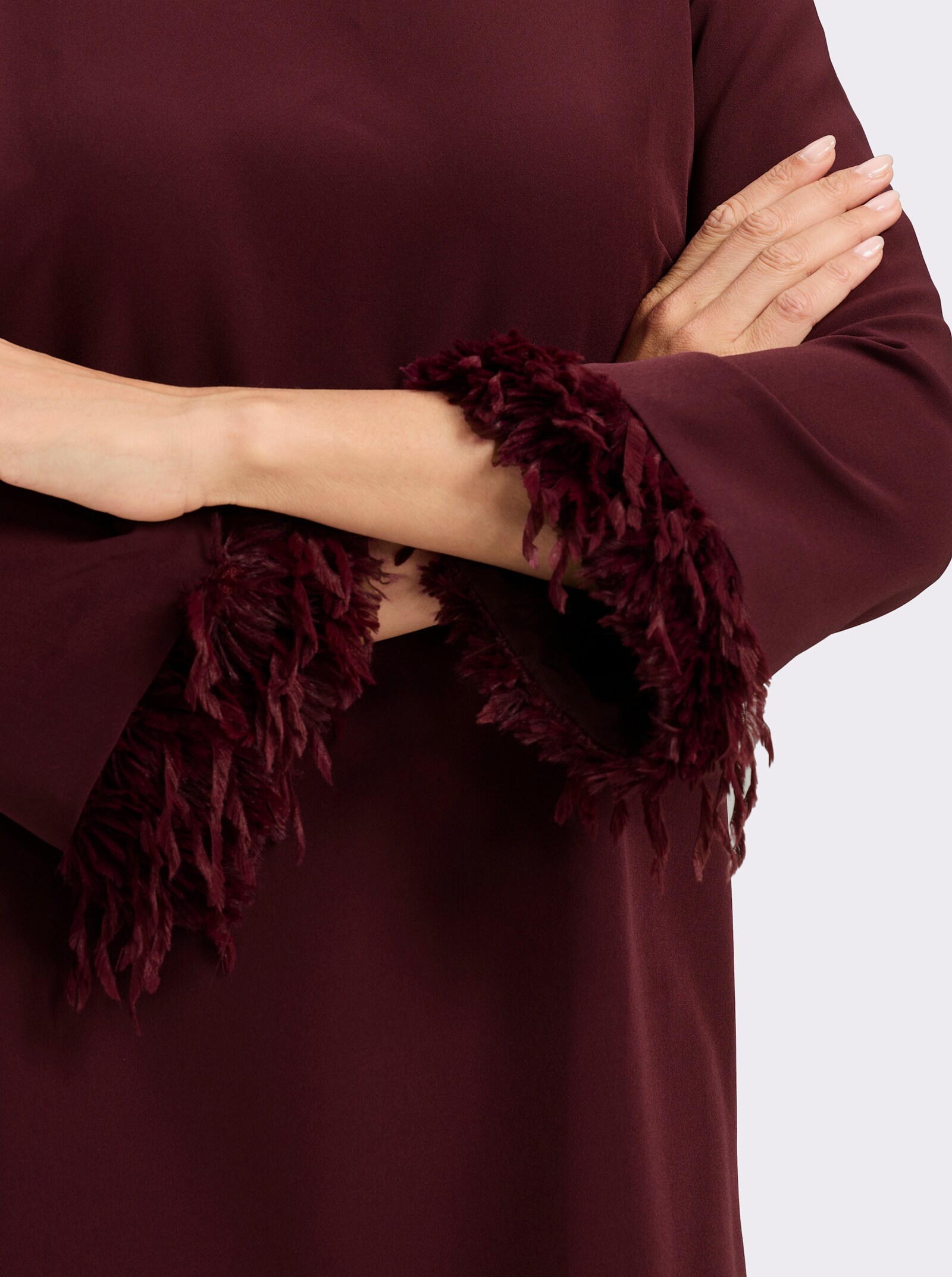 heine Cocktailkleid in schmeichelnder A-Linie - burgund