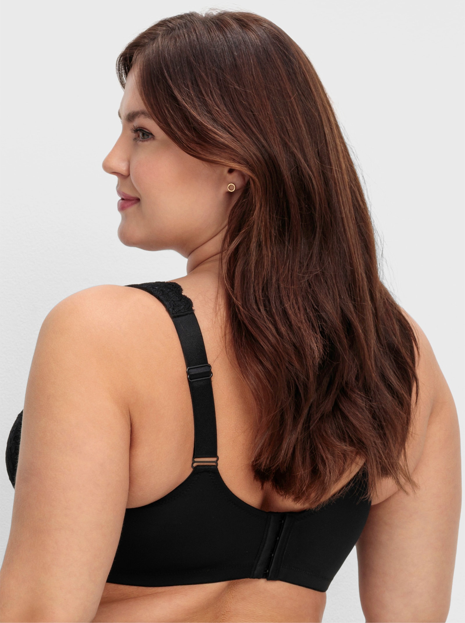 sheego Bügel-BH und Seitenstützen - schwarz