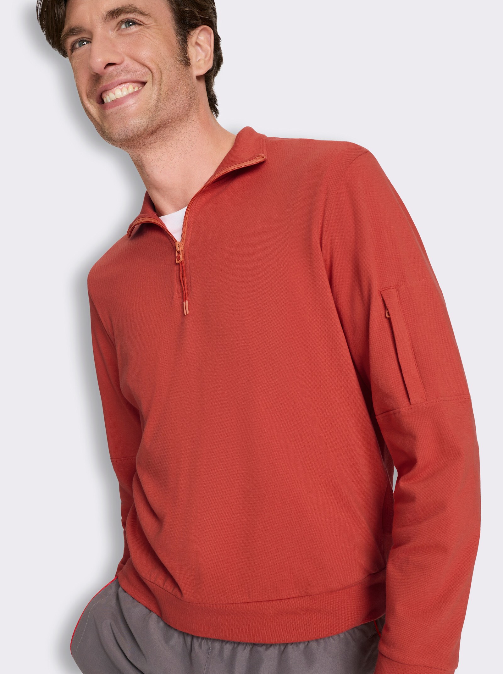 Catamaran Sports Sweatshirt mit Ärmeltasche - terra