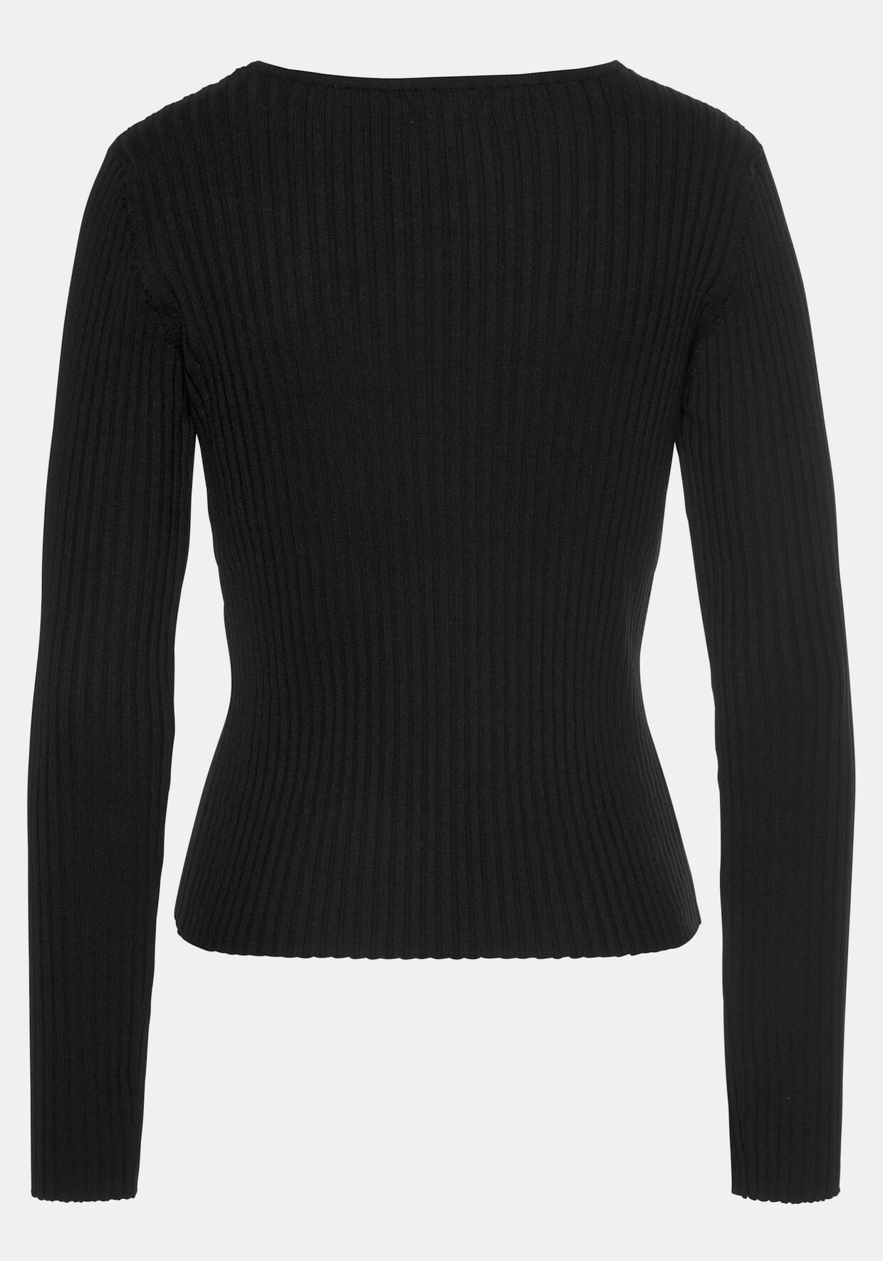 LASCANA V-Ausschnitt-Pullover - schwarz