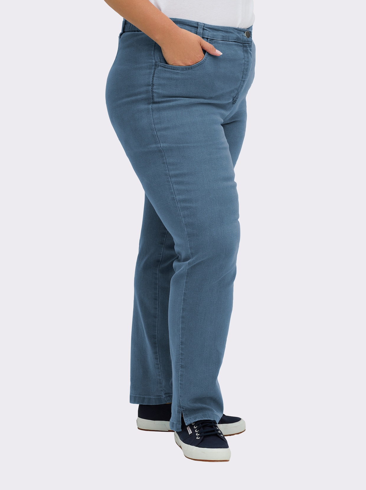 Jeans mit Stretch-Anteil - blue-bleached